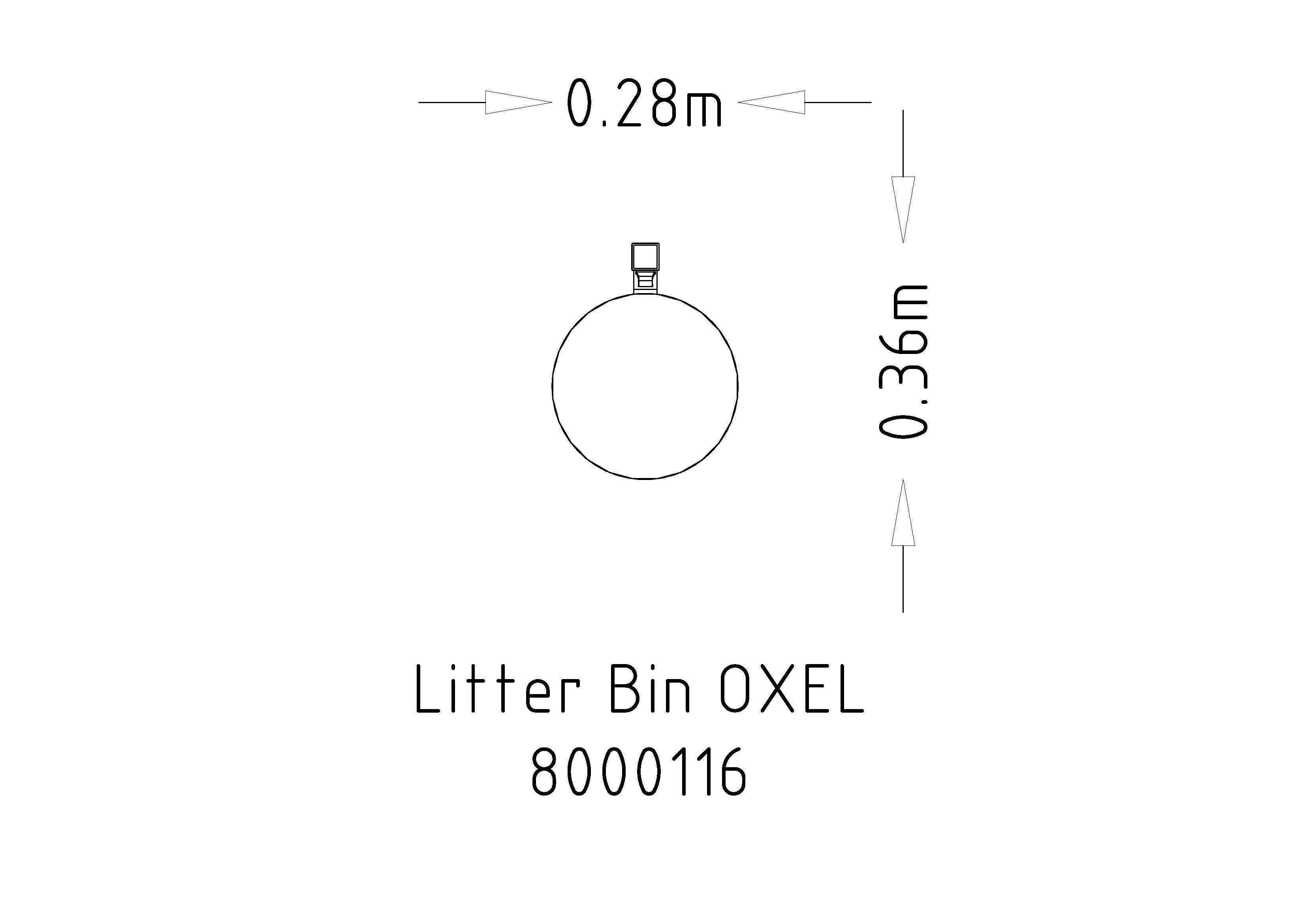 Cestino per rifiuti Oxel