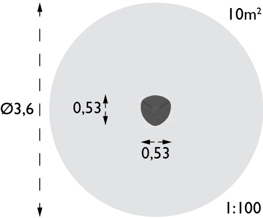 Trémie à plate-forme (0,25 cm de haut)