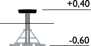 Plattformhopper (0,40 cm høy)