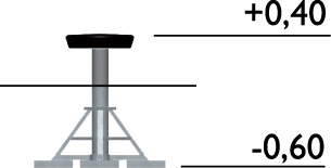 Tramoggia a piattaforma (altezza 0,40 cm)