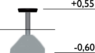 Plattformhopper (0,55 cm høy)