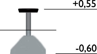 Tramoggia a piattaforma (altezza 0,55 cm)