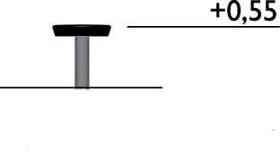 Tramoggia a piattaforma (altezza 0,55 cm)