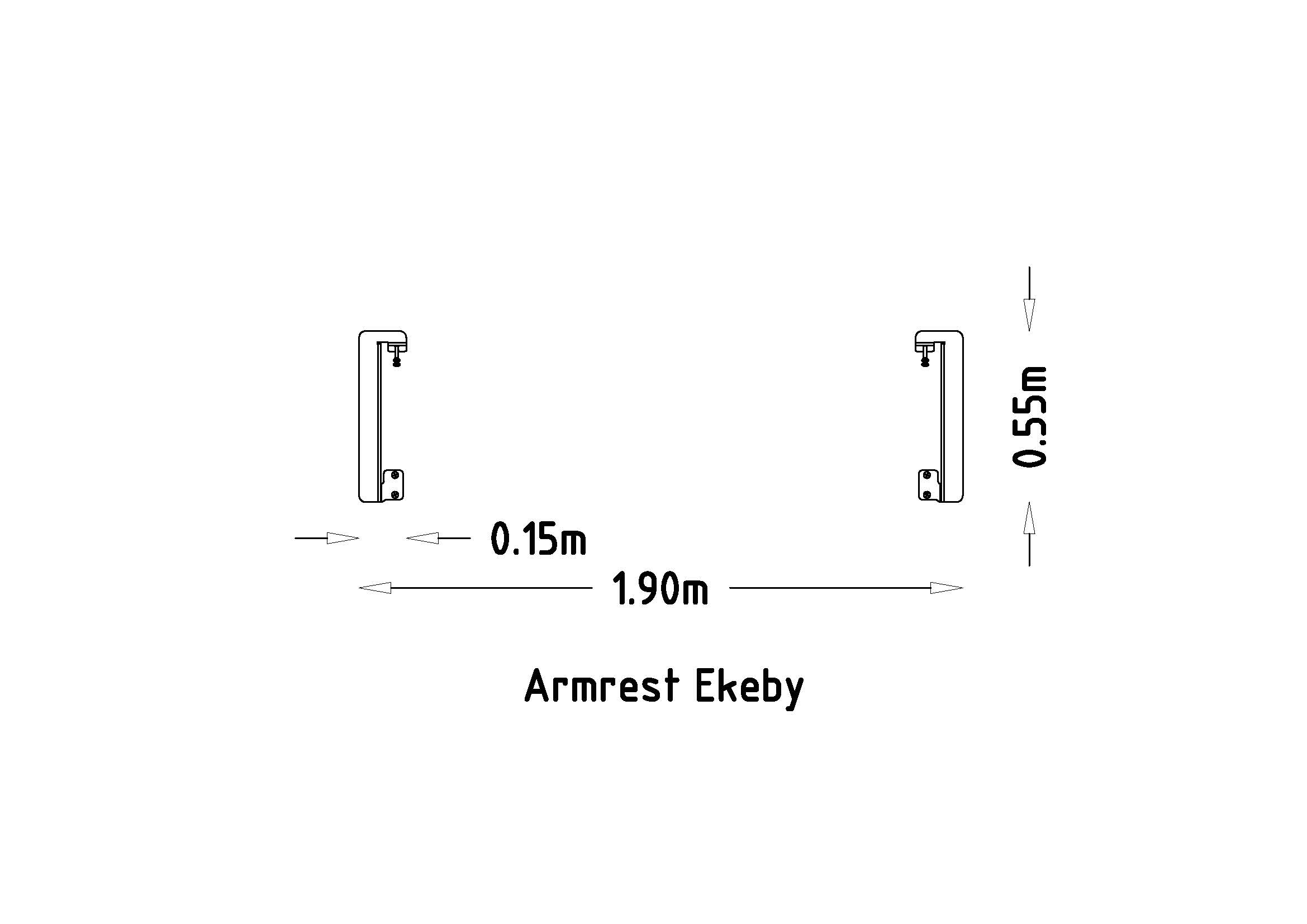 Armrest Ekeby,Brahe,Stjerneb.