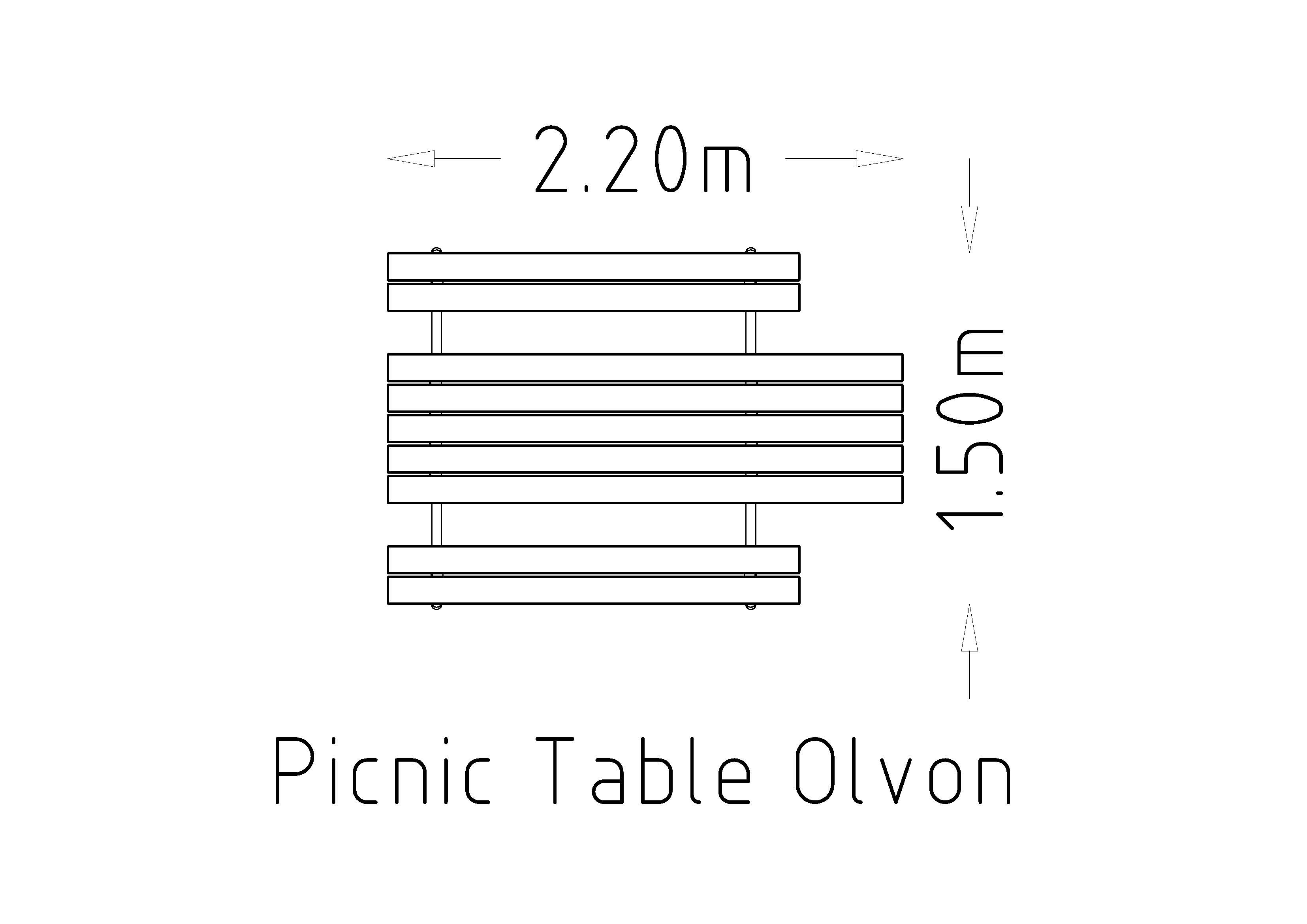 Piknikbord Olvon