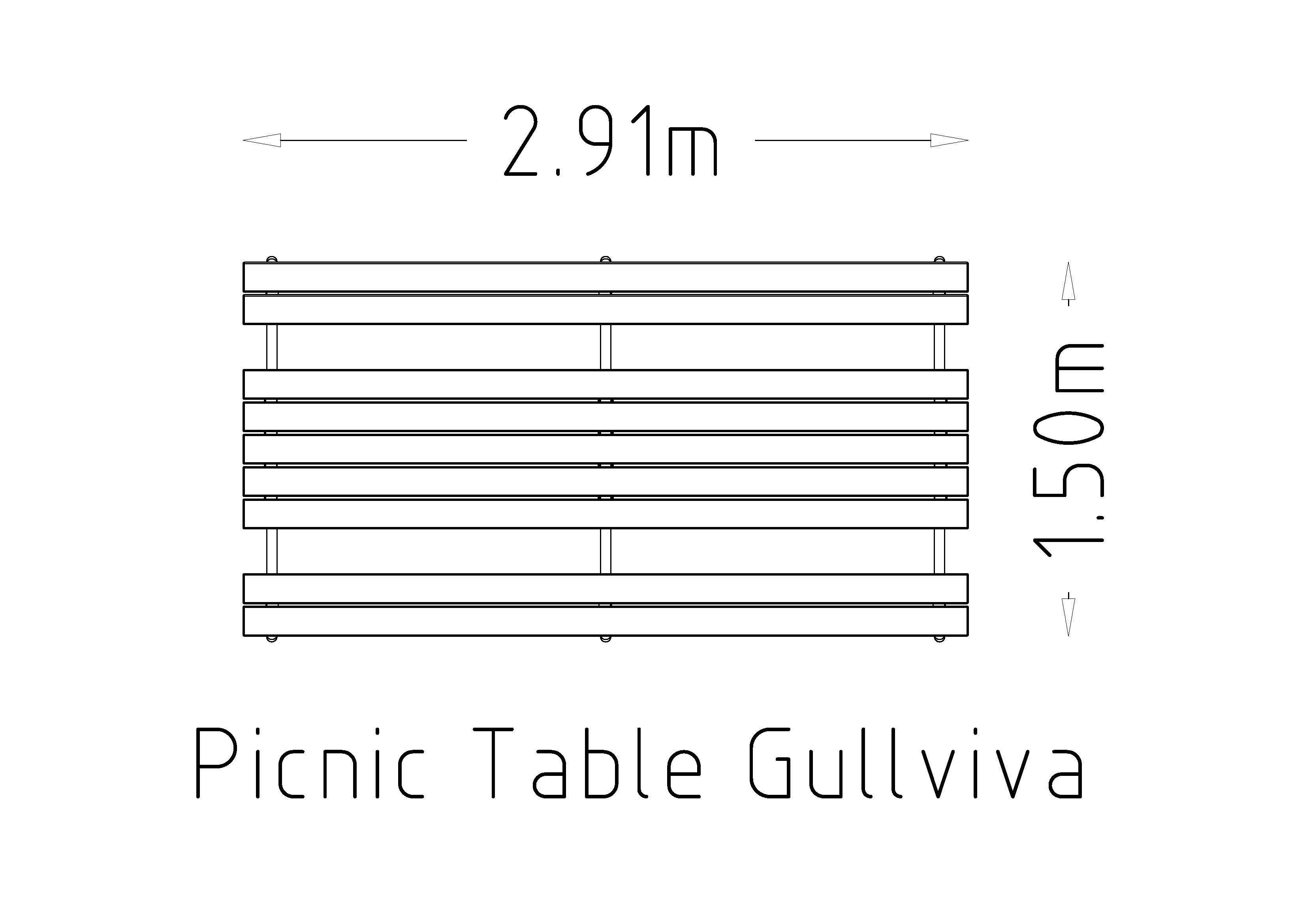 ピクニックテーブル ガルビバ
