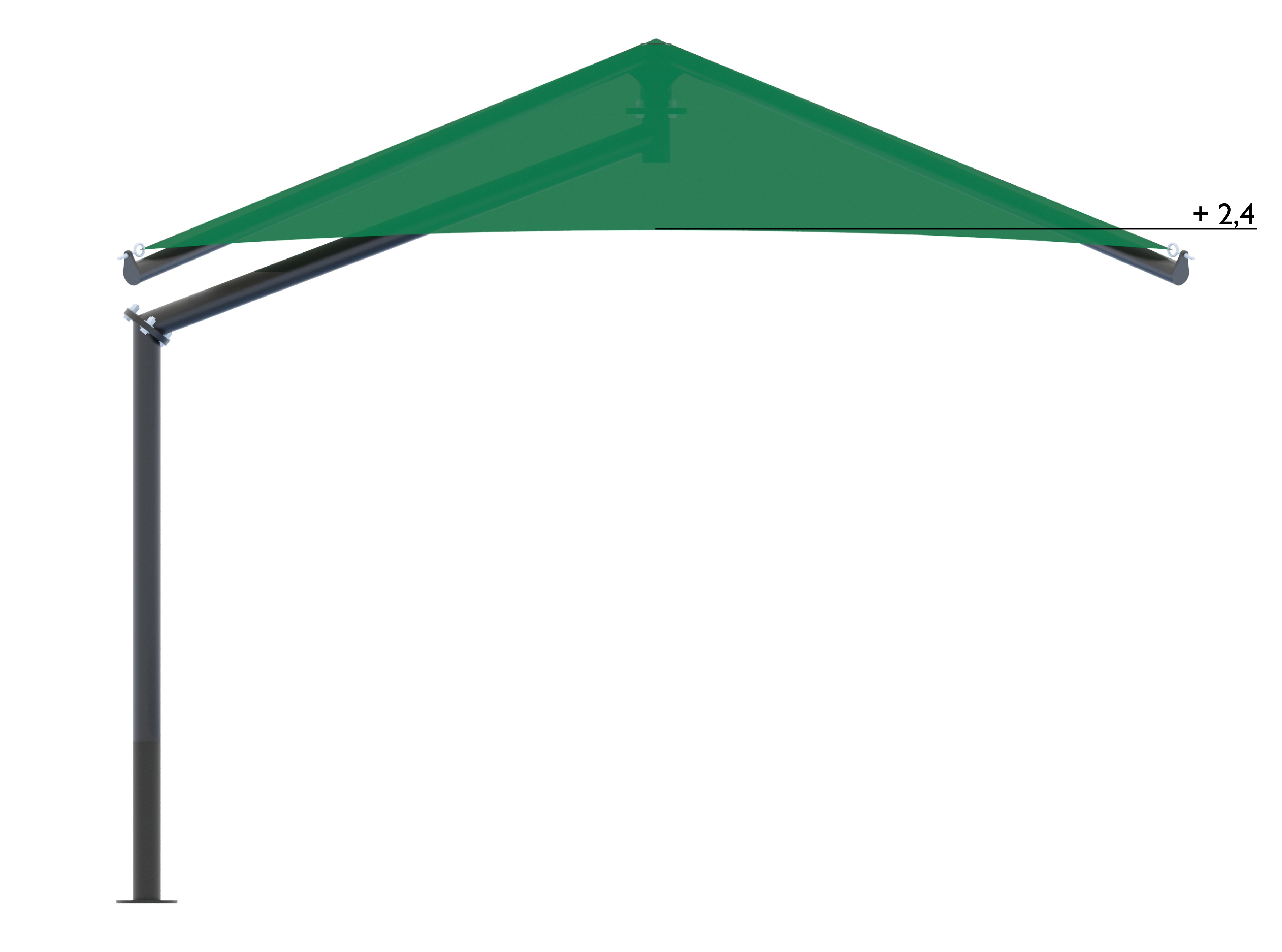 Shade Structure Single Post Cantilever