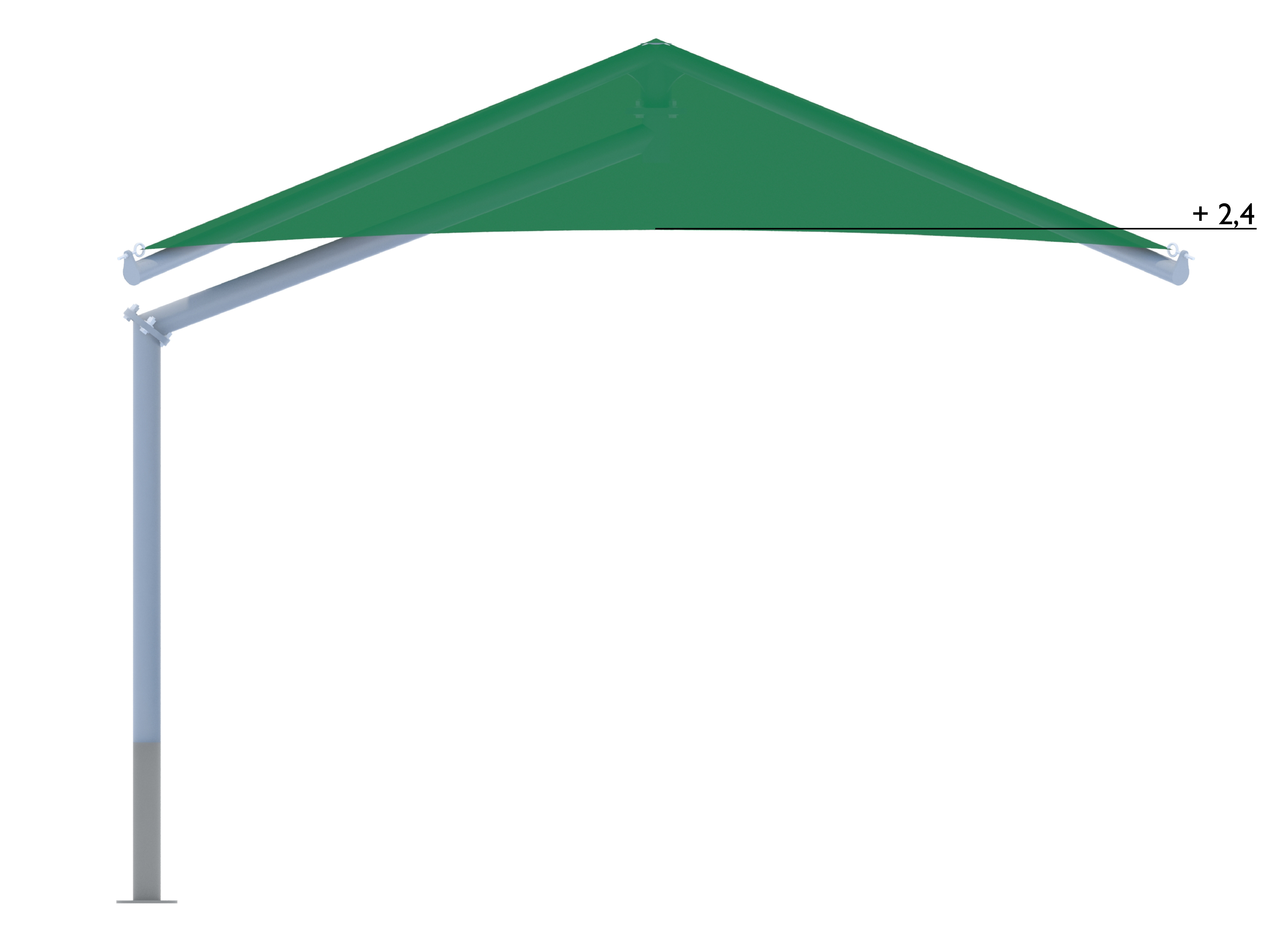 Shade Structure Single Post Cantilever