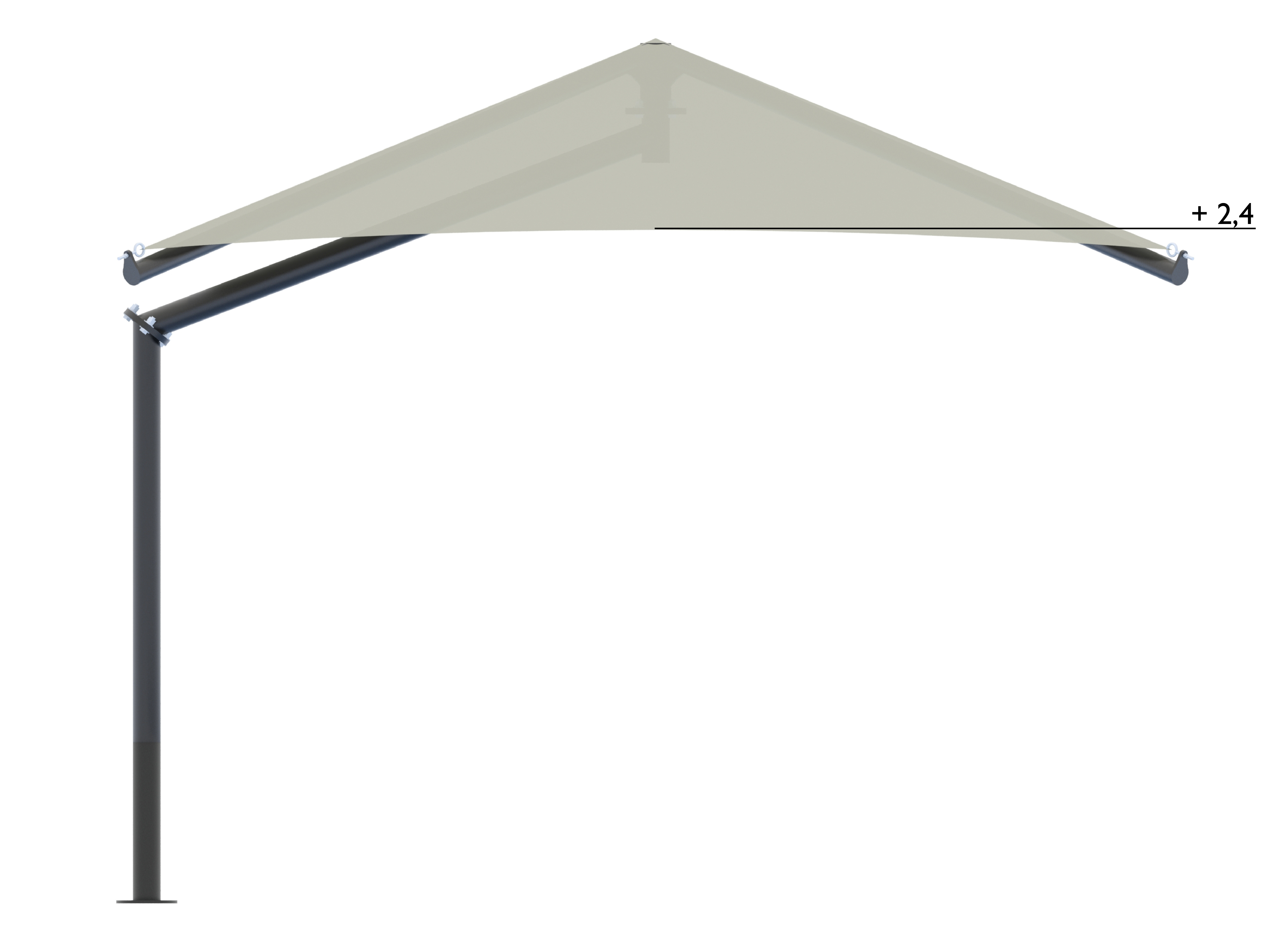 Shade Structure Single Post Cantilever