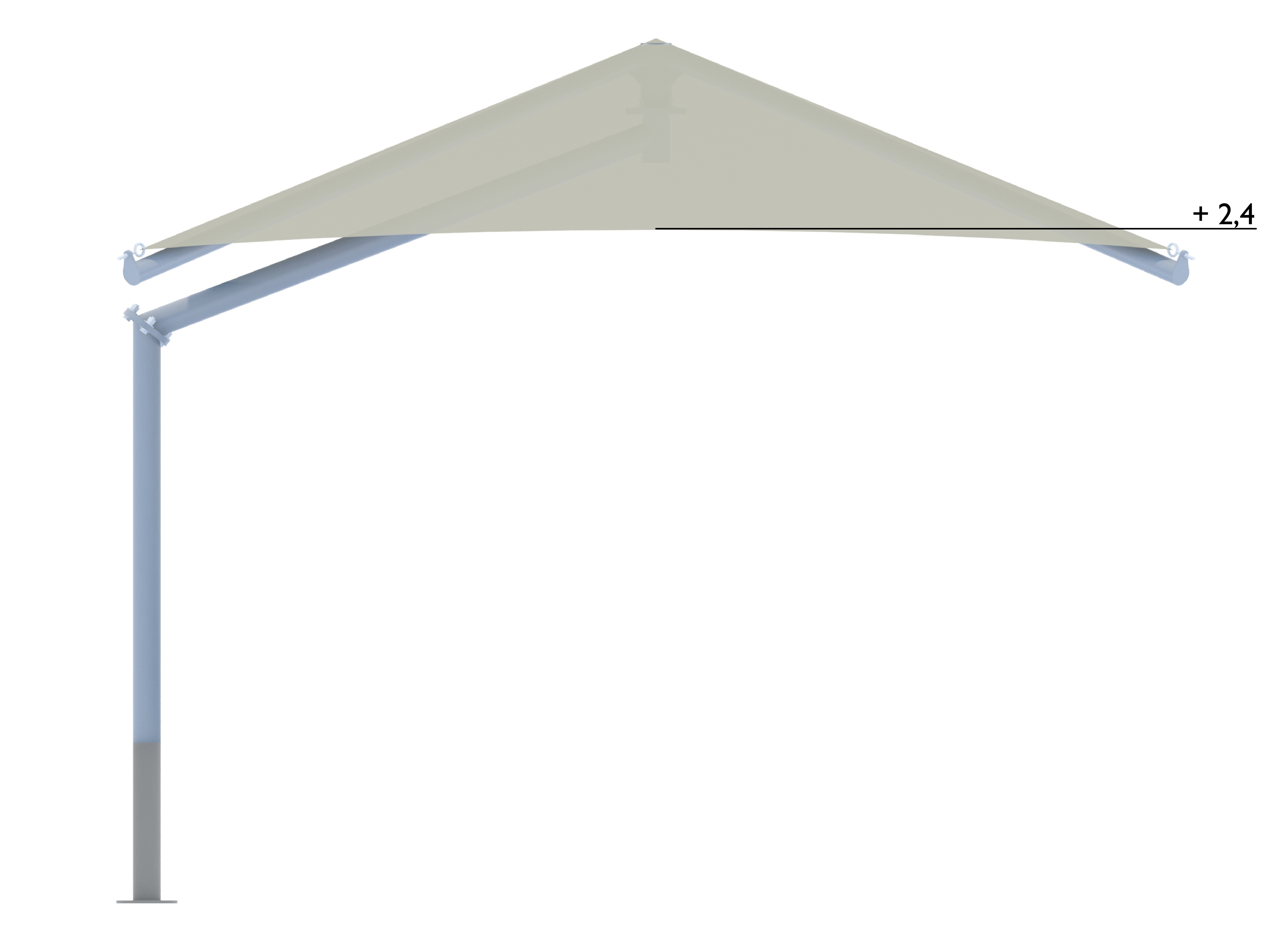 Shade Structure Single Post Cantilever