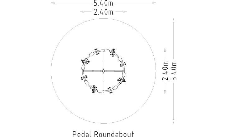 Roundabout polkupyörän poljin
