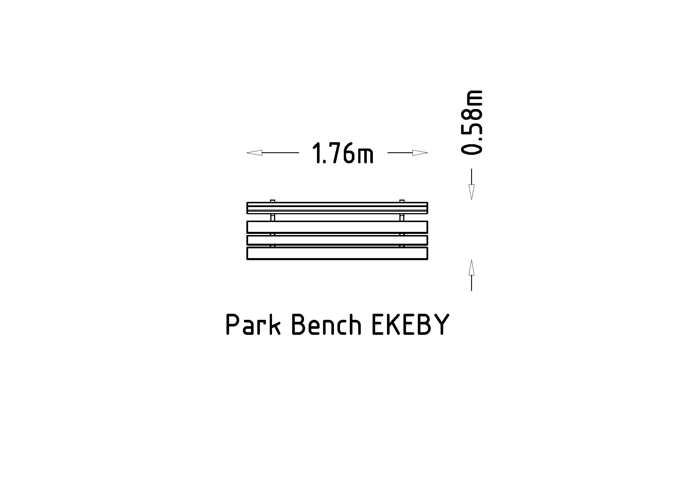 Park Bench Ekeby Hardwood