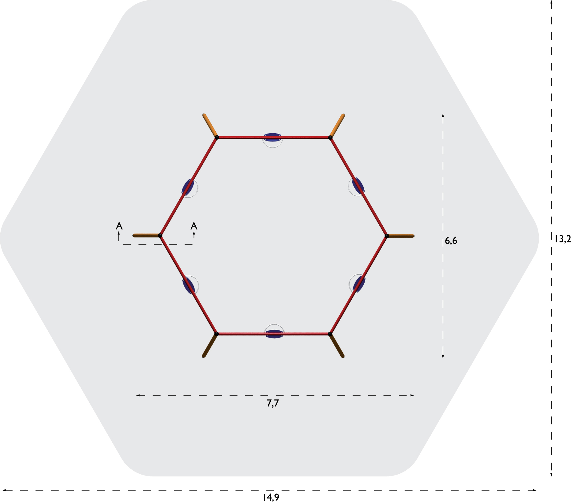 Hexagone pivotant