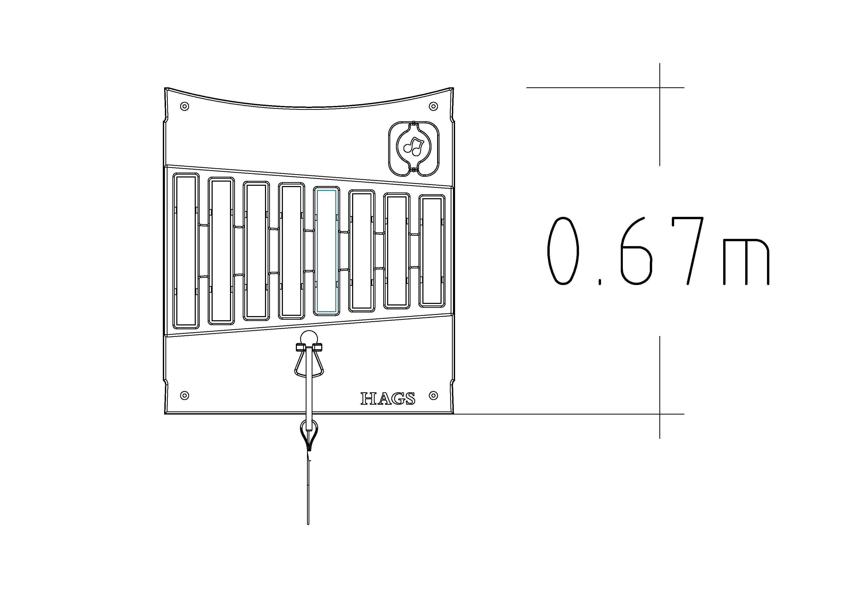 pelipaneeli Glockenspiel 