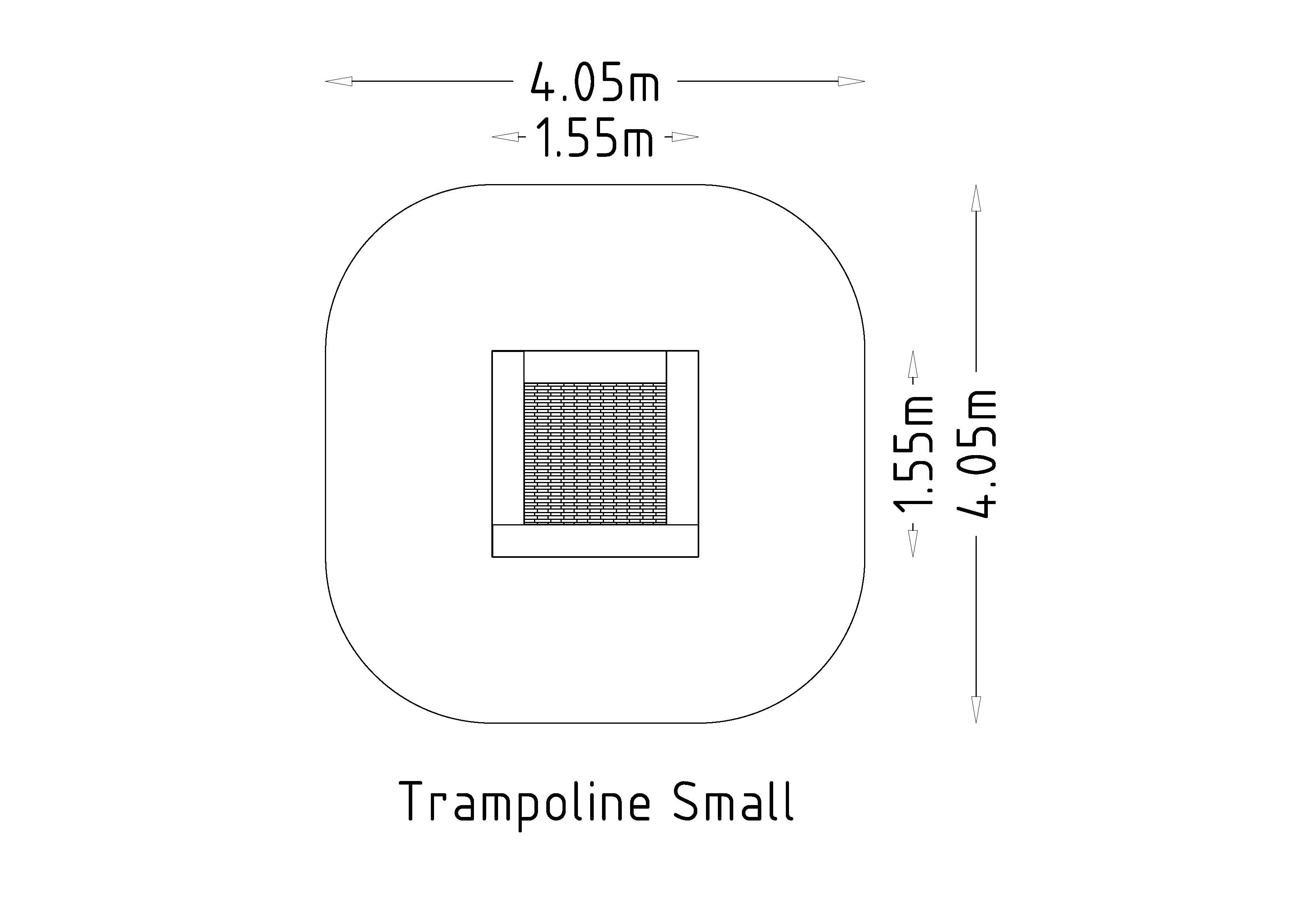 Trampoline Liten 1,0/1,0 m