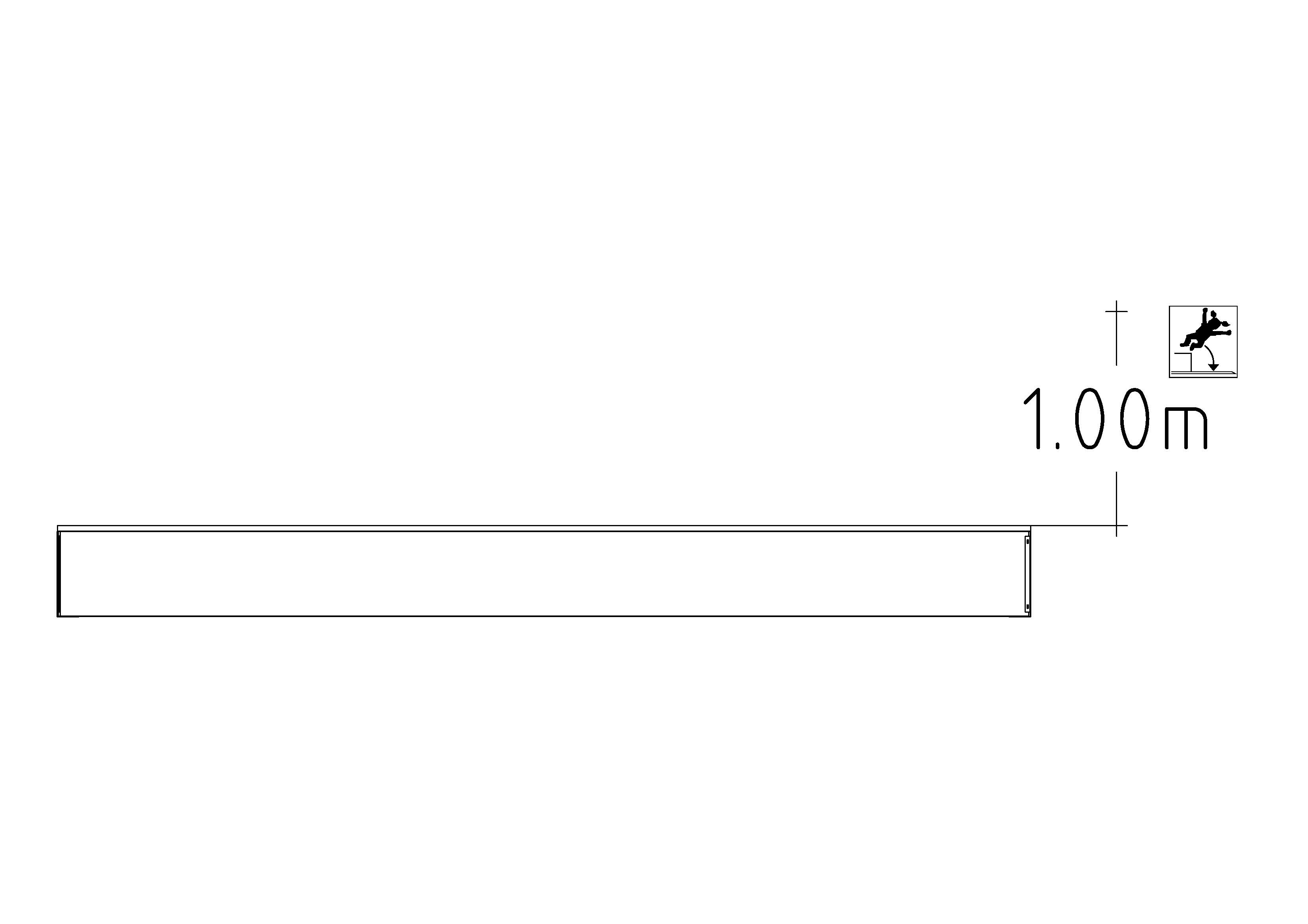 トランポリン 長さ1,0/4,0m