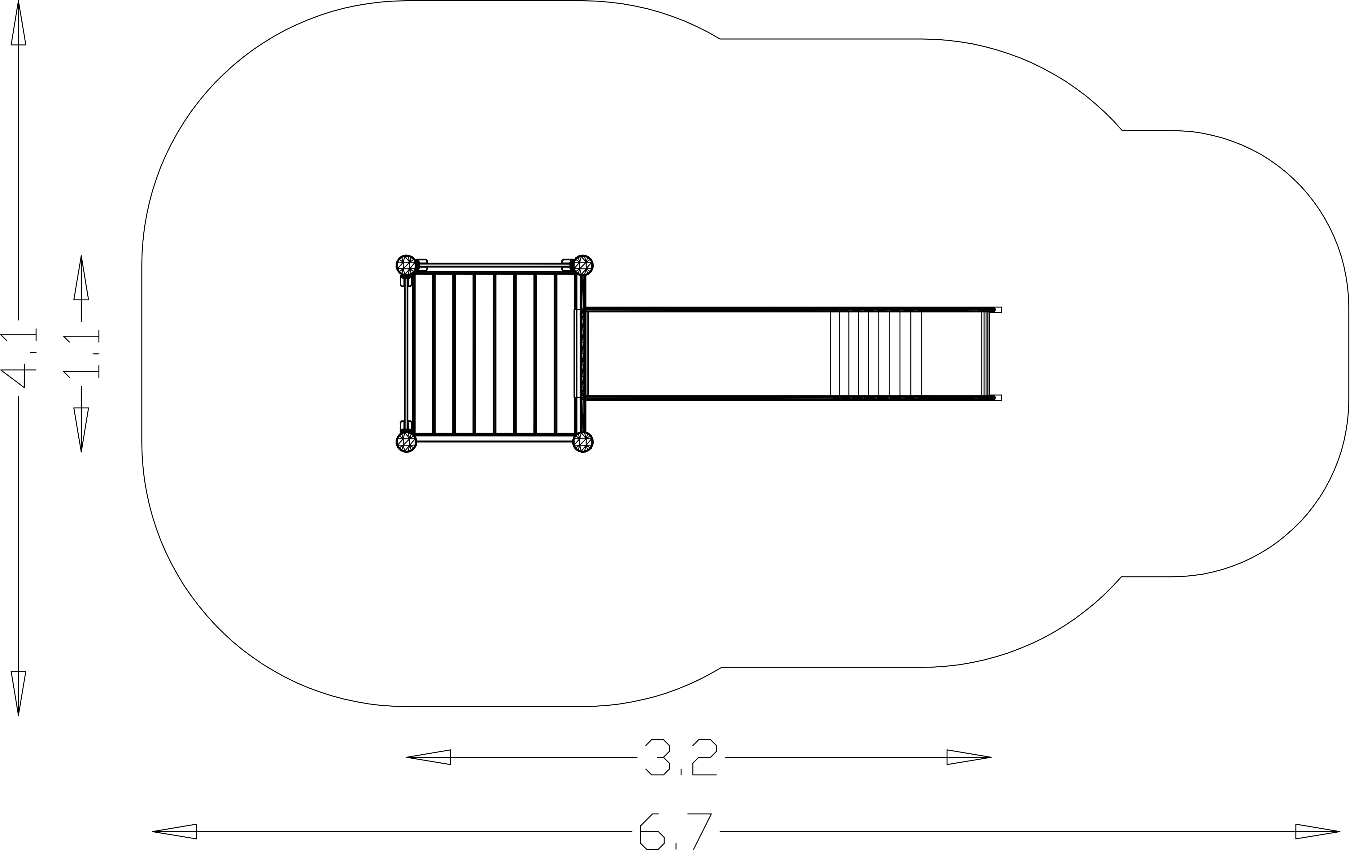 Scivolo arginale Galax 1,5 m