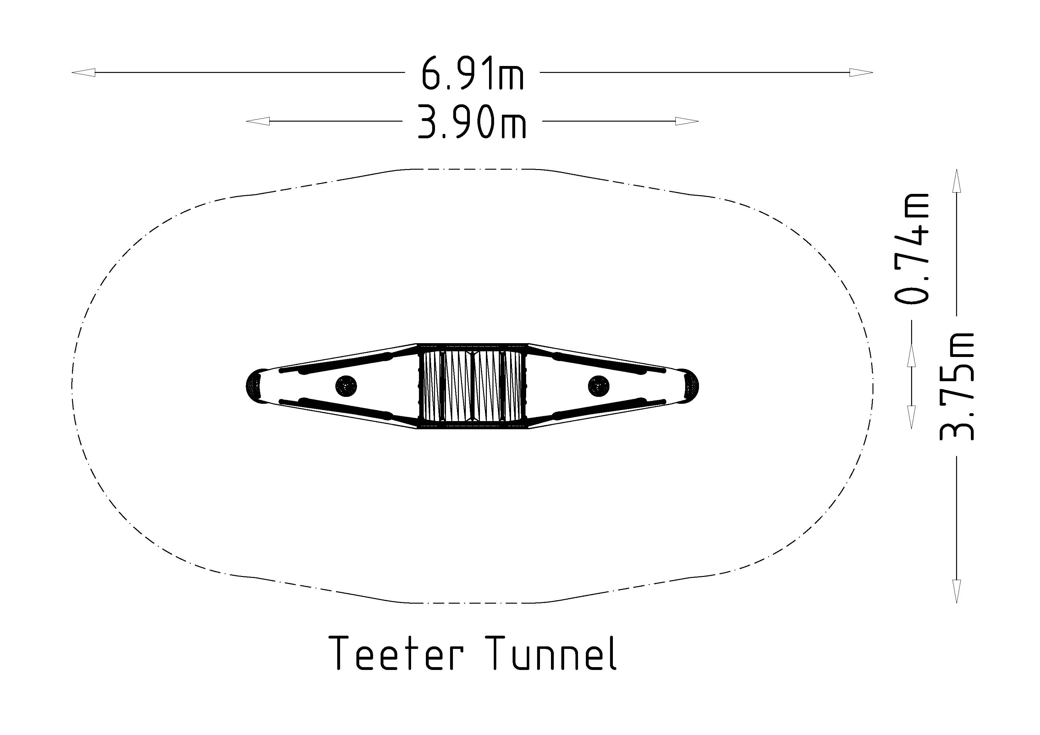 keinulauta Teeter-tunneli