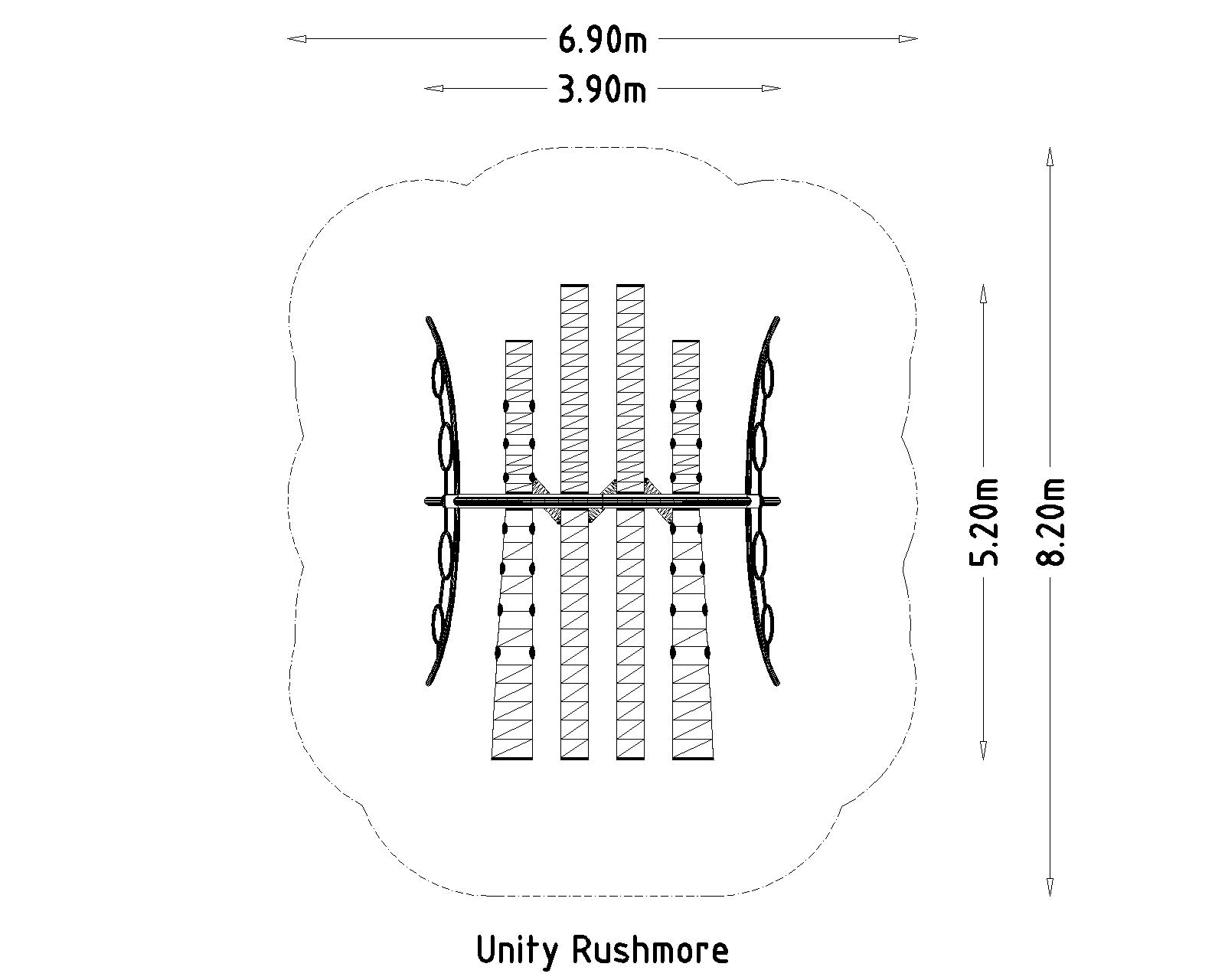 structure d'escalade / structures de grimpe Unité Rushmore