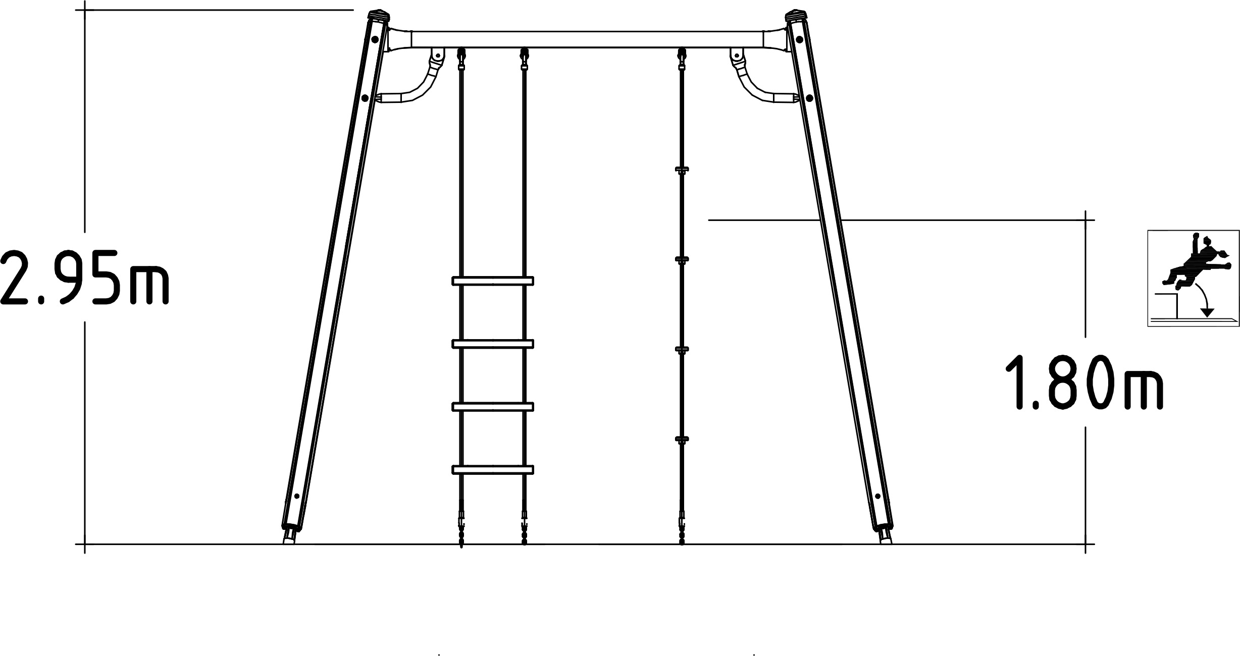 Course d'obstacles et escalade à la corde