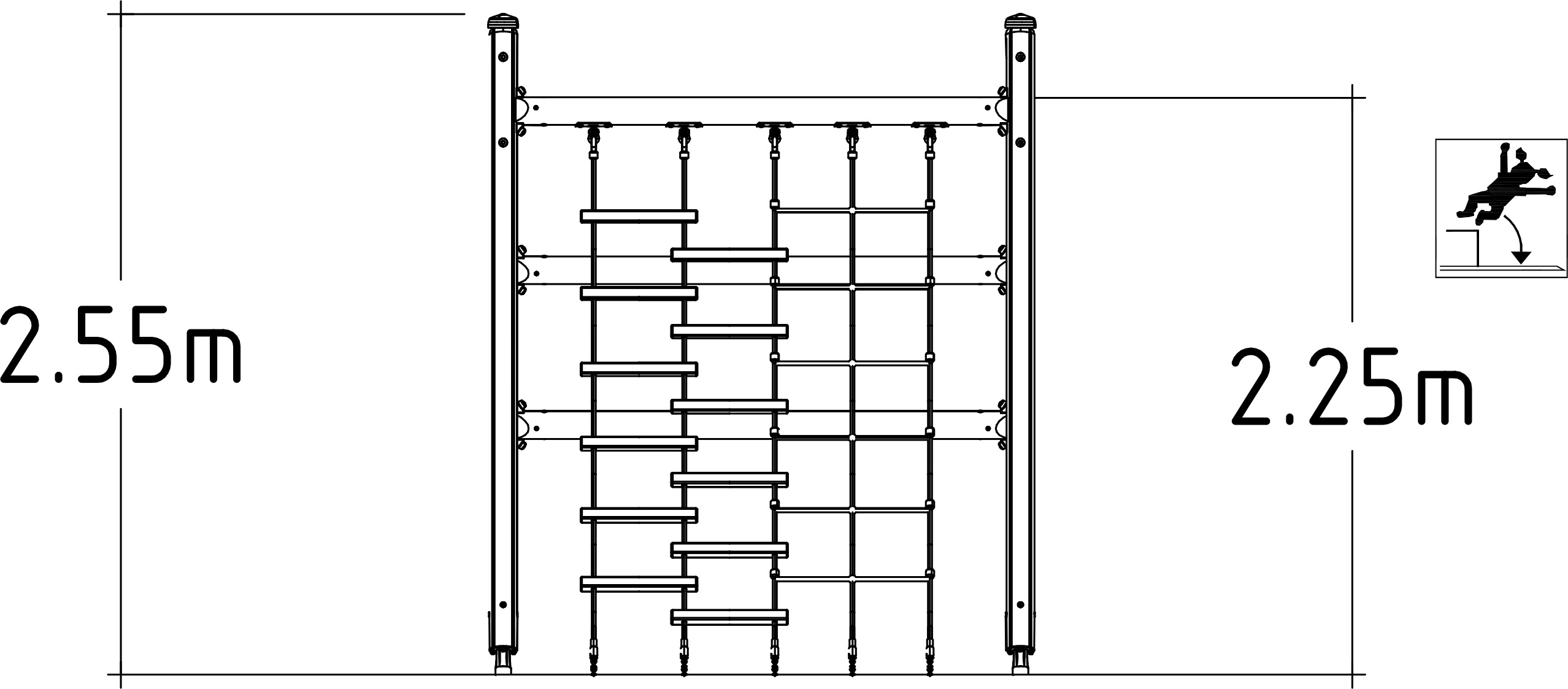 Obstacle Course Net Climb