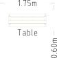 Table étroite Rosenlund 