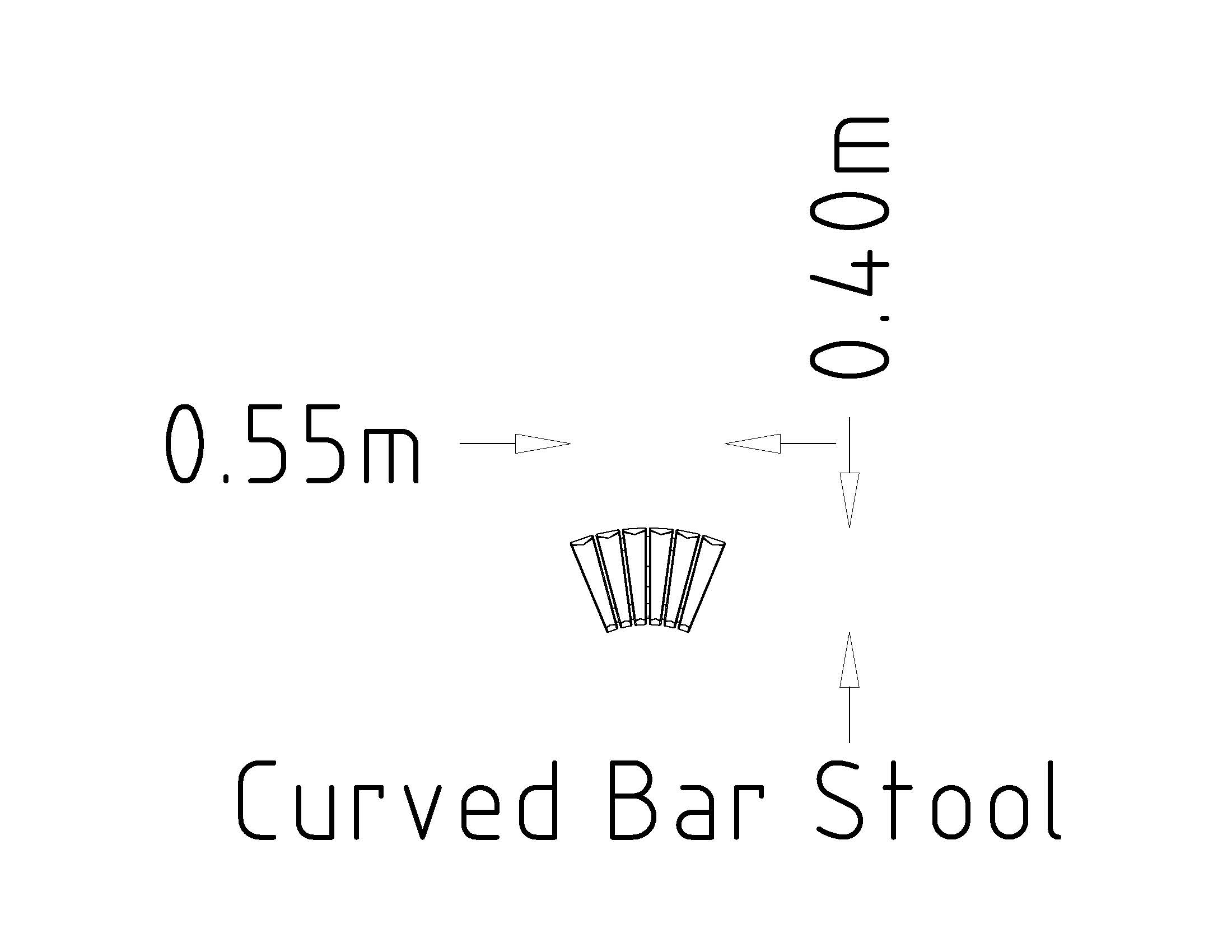 Curved Bar Stool Sofiero 