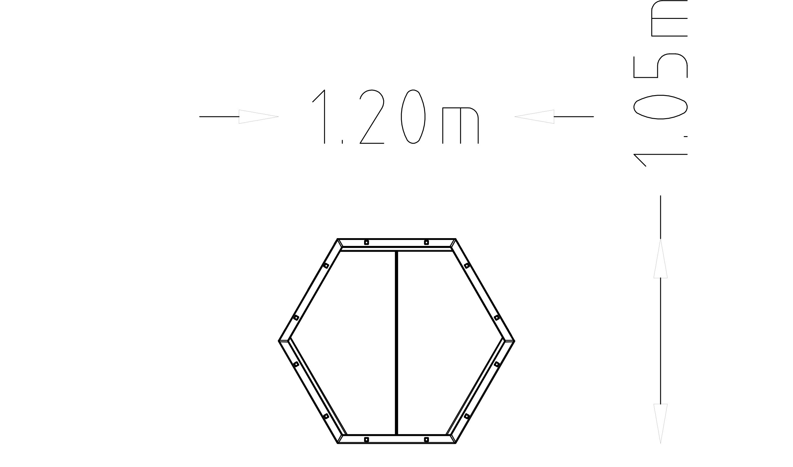 Modulo base esagonale Rosenlund (L)