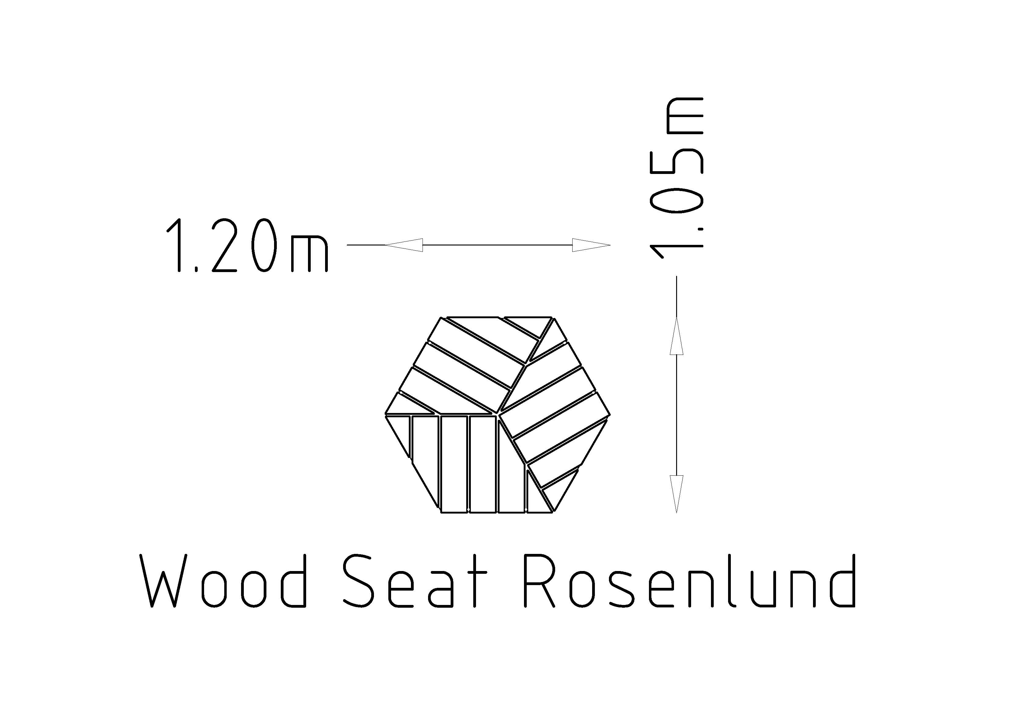 Sedile in legno Rosenlund