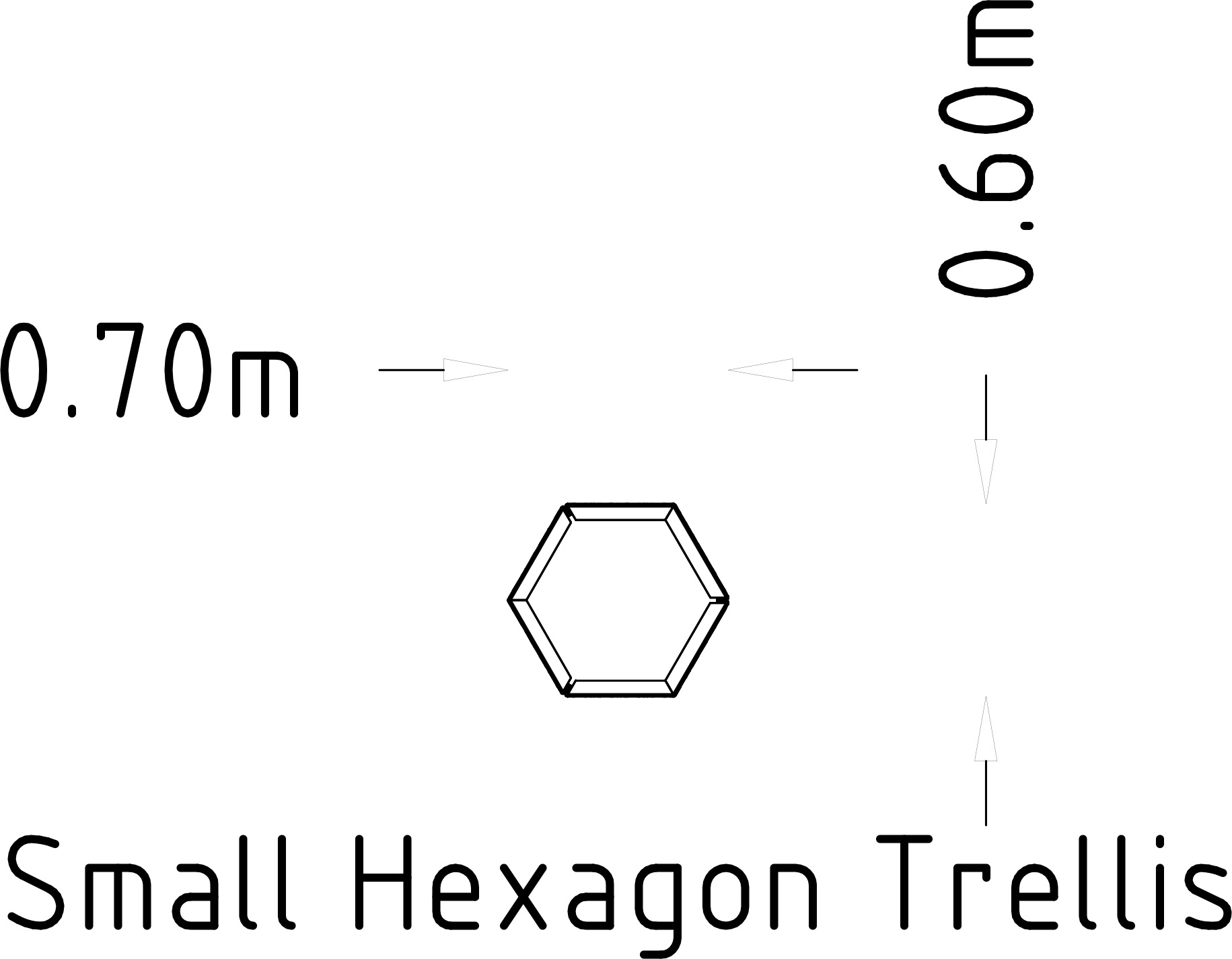 Treillis hexagonal Rosenlund (S)
