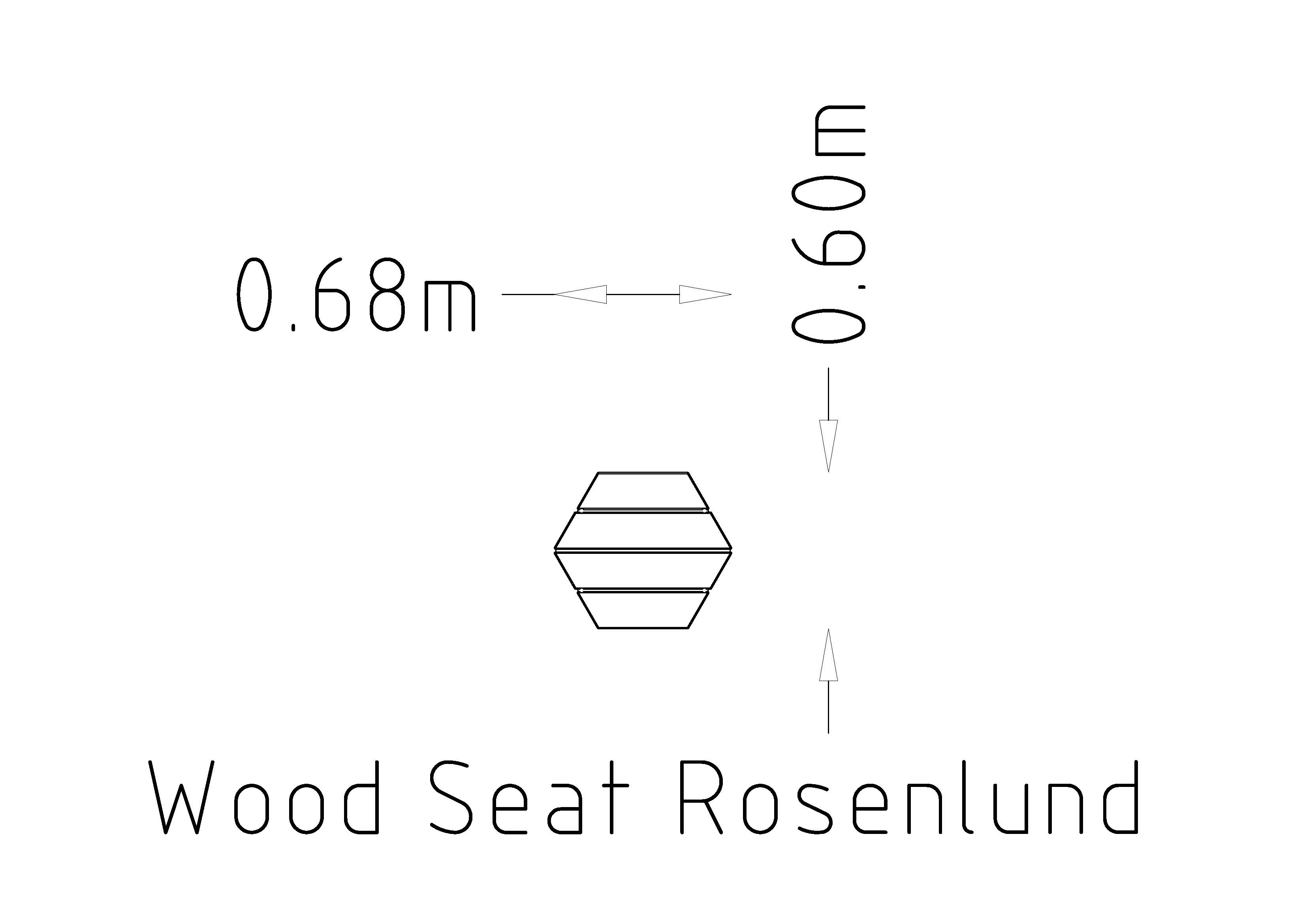 Siège en bois Rosenlund