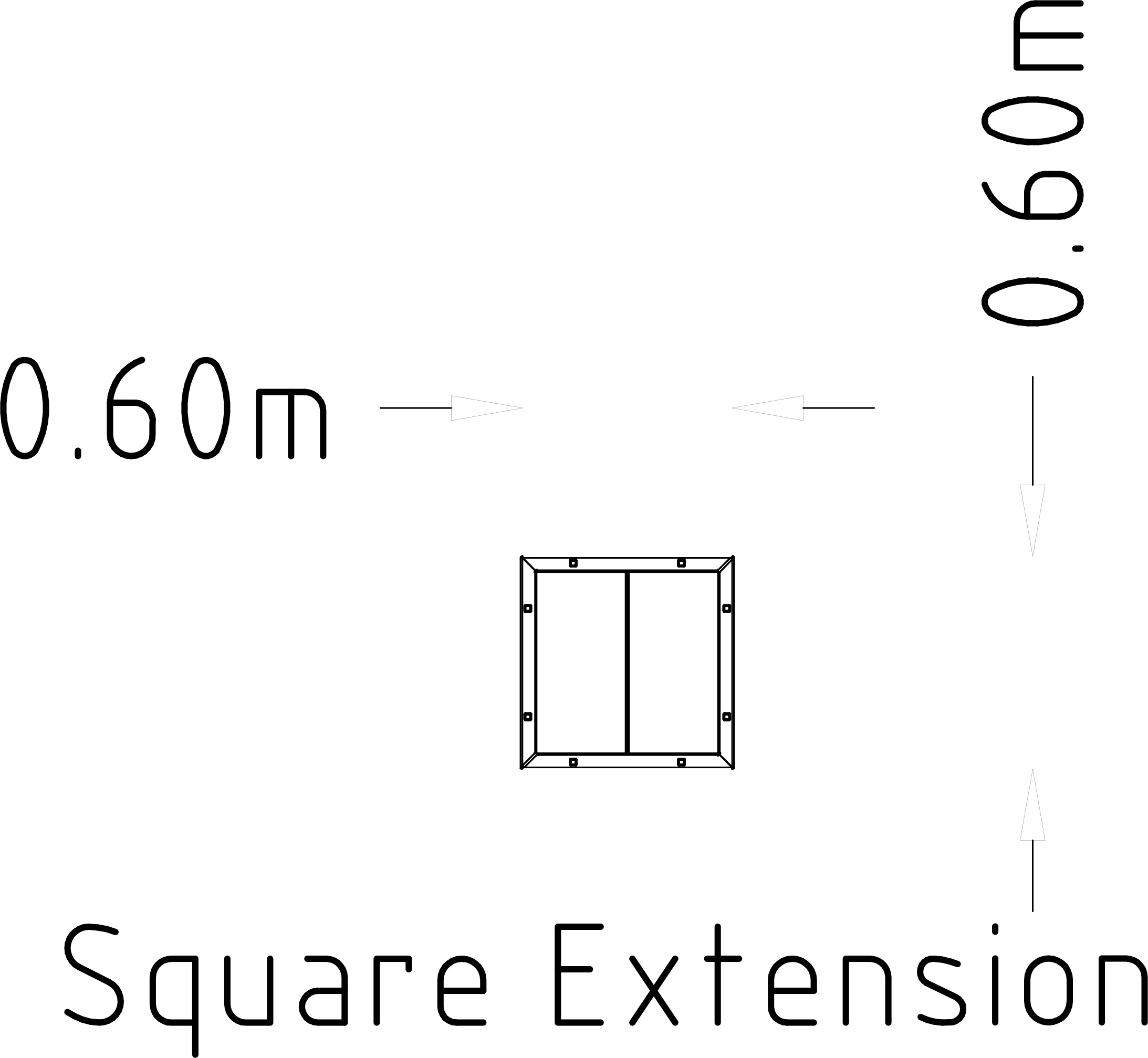 Vierkante uitbreidingsmodule Rosenlund