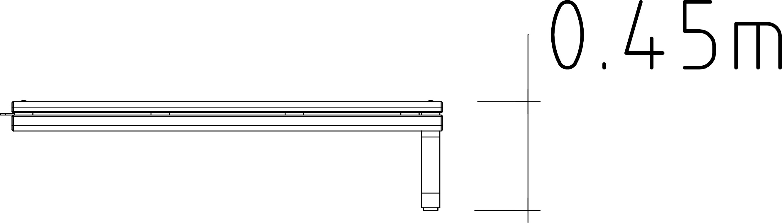 Park Bench with leg Rosenlund