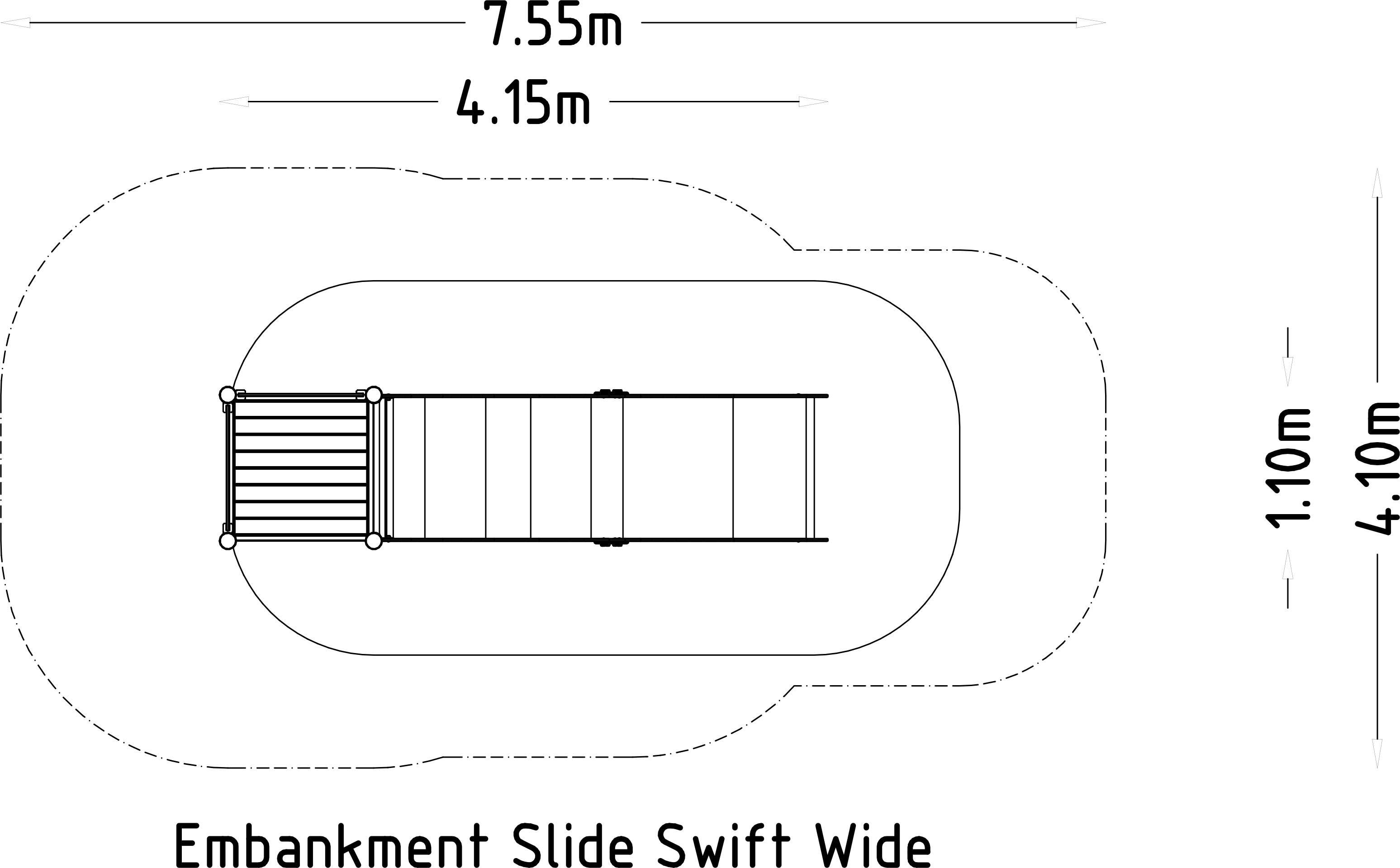 Oeverglijbaan Swift Wide