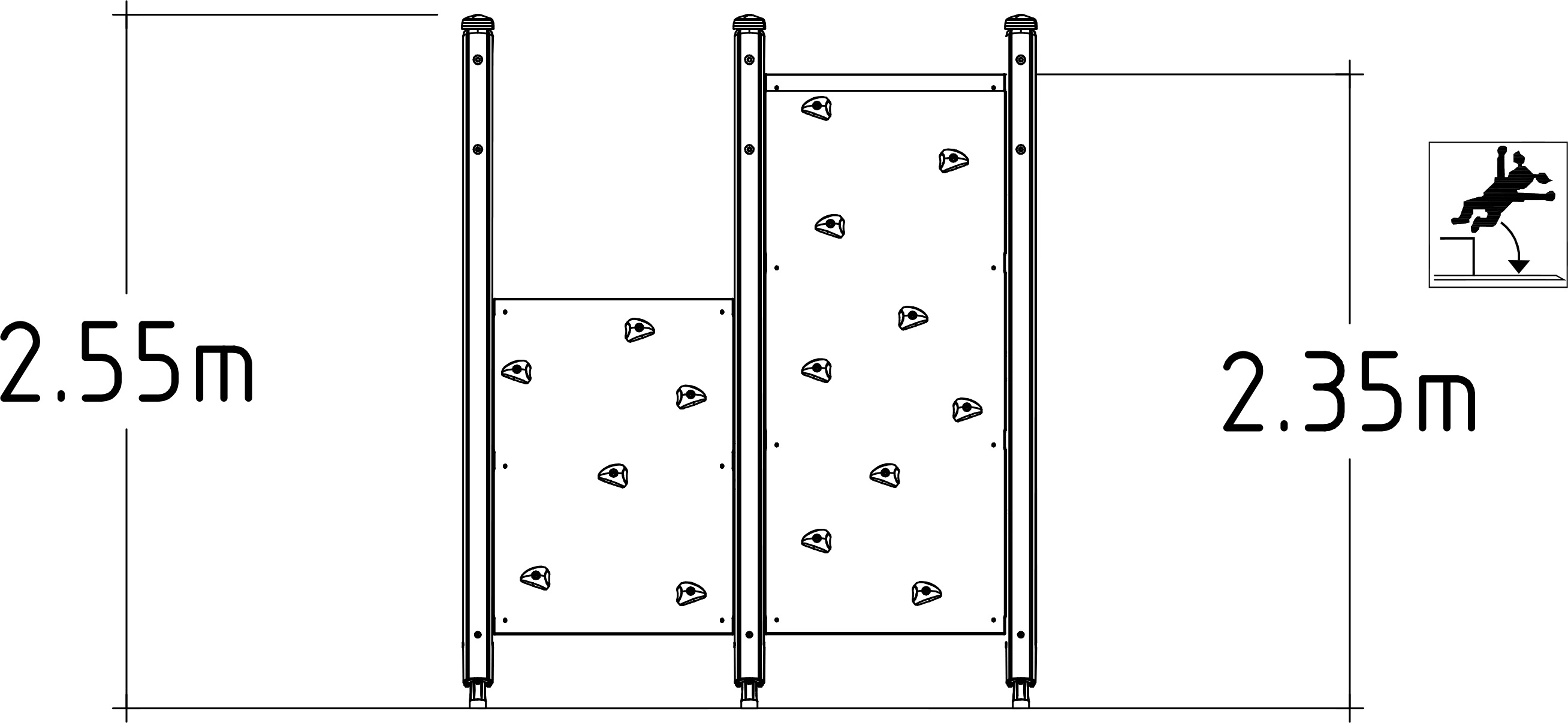 Obstacle Course Climbing Wall