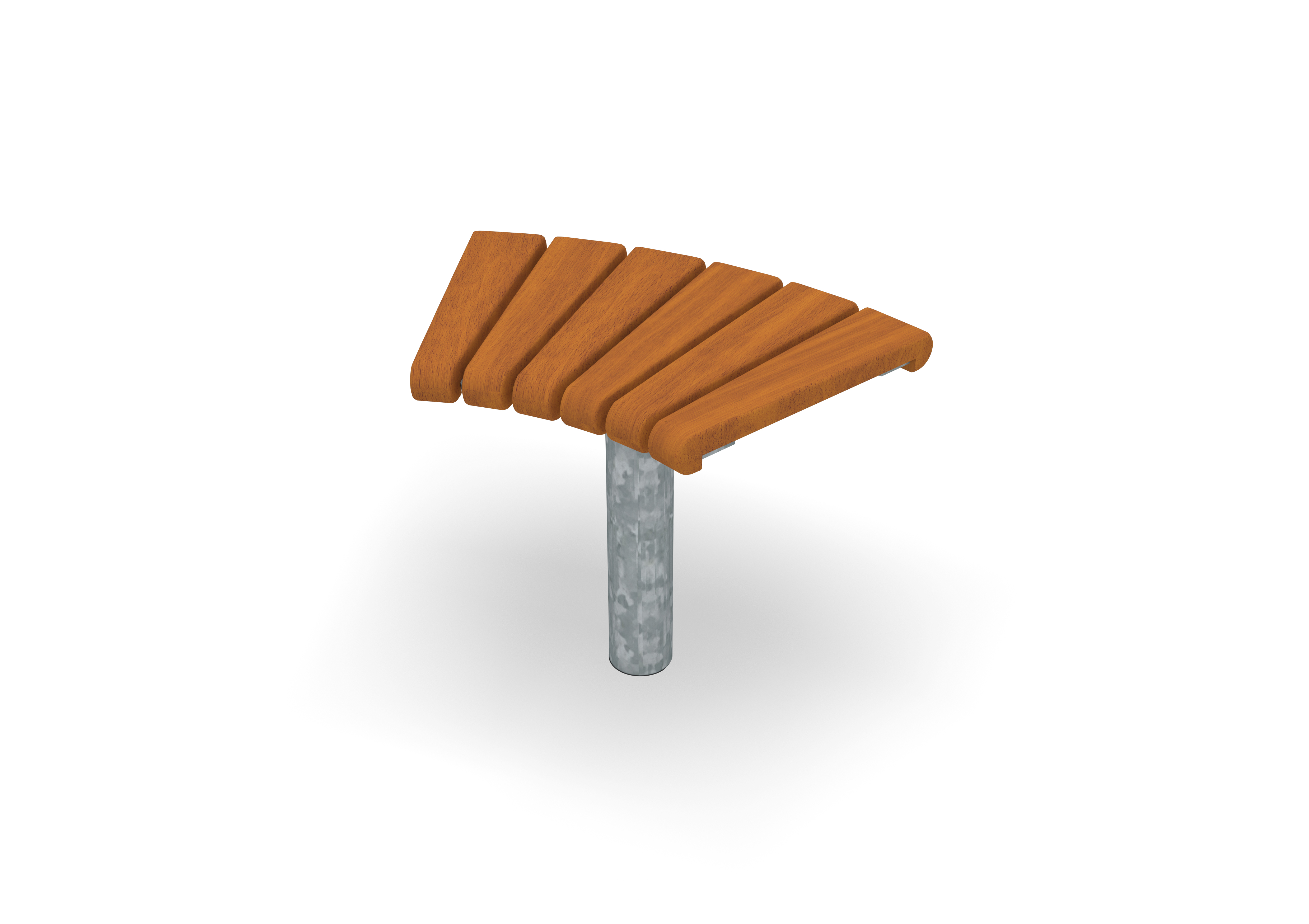 Curved Bench 45° Sofiero Hardwood