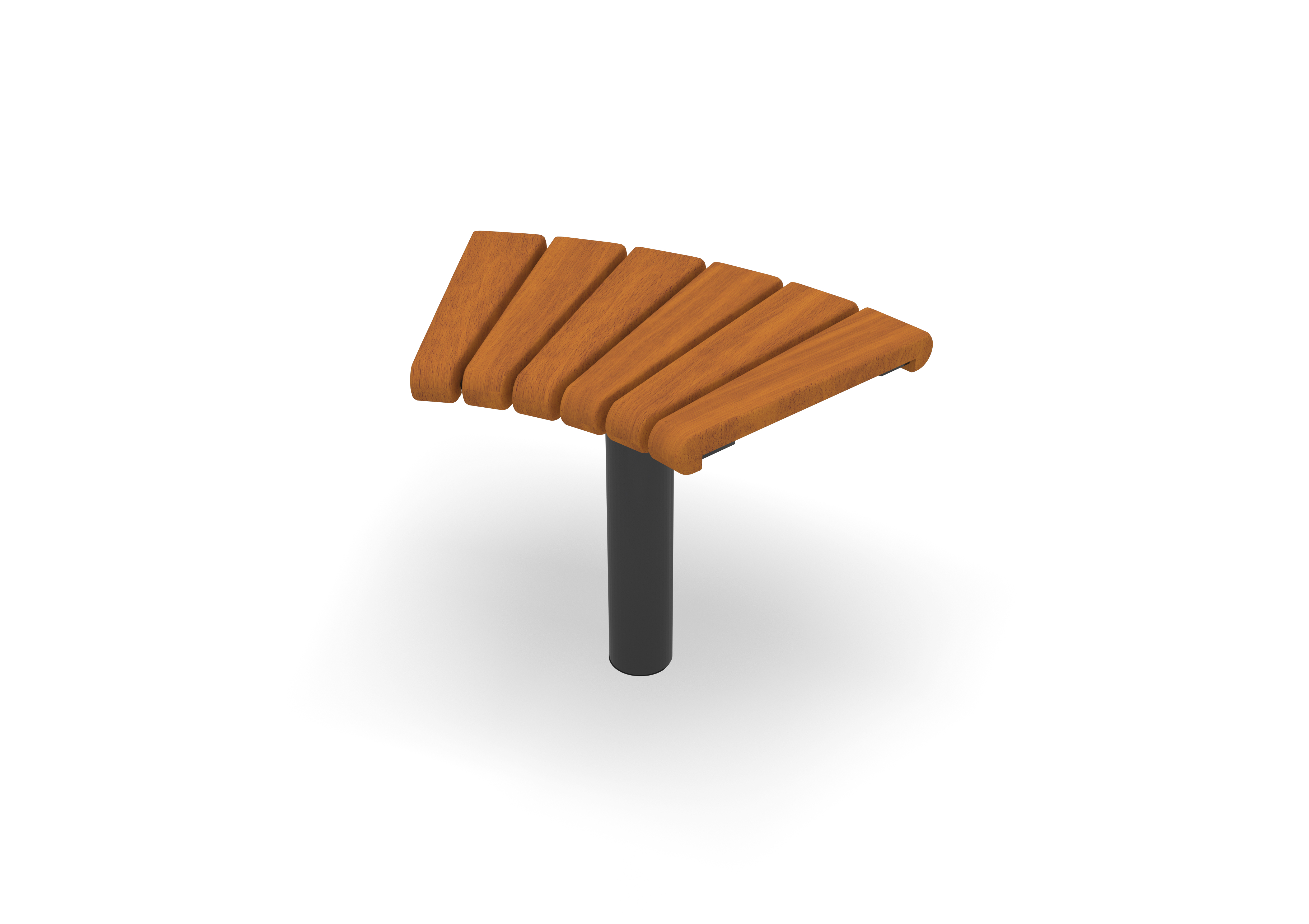 Curved Bench 45° Sofiero Hardwood