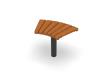Curved Bench 45° Sofiero Hardwood