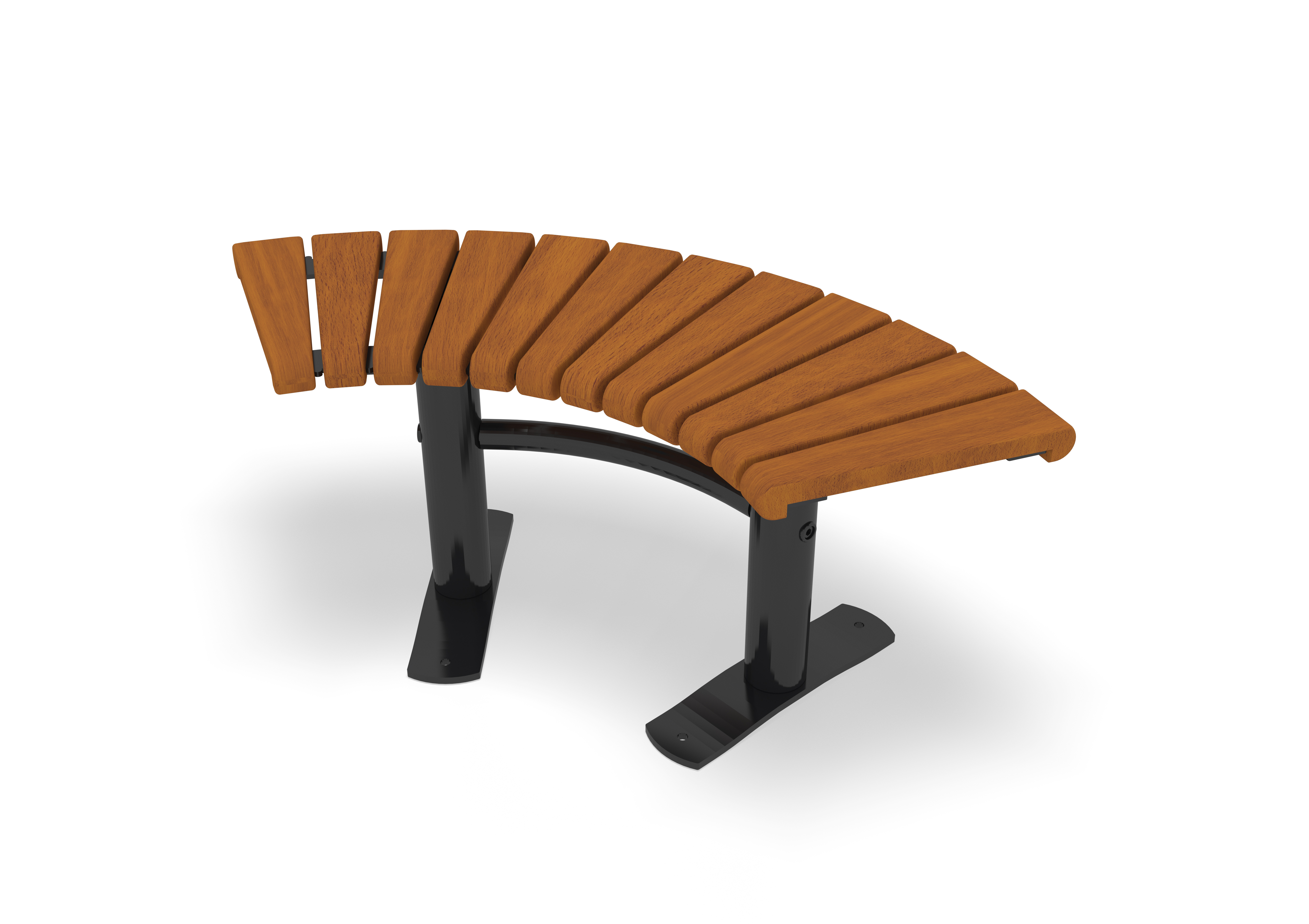 Bench Curved 90° Sofiero Hardwood