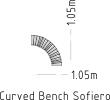 Bench Curved 90° Sofiero 