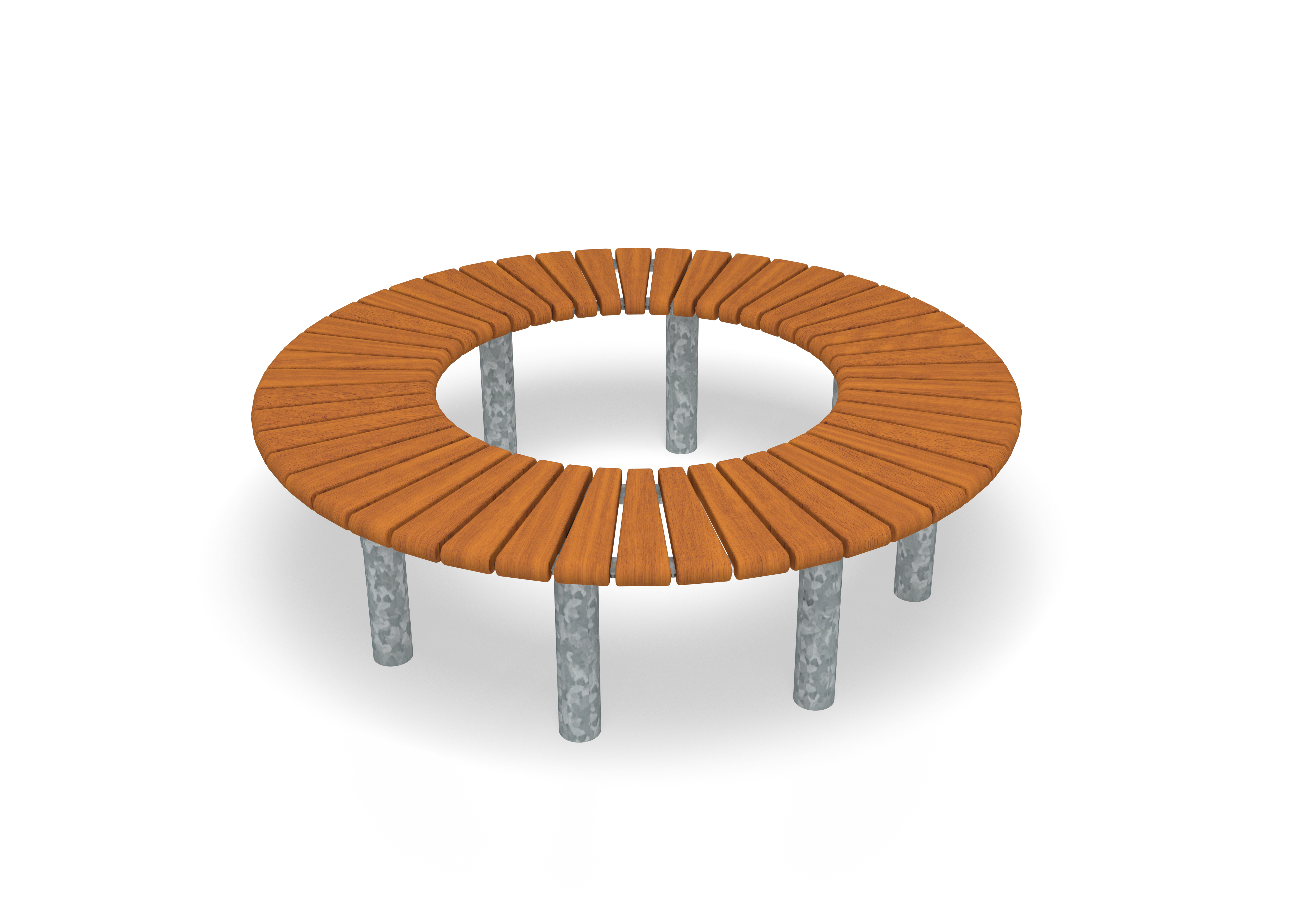 Bench Curved 360° Sofiero Hardwood