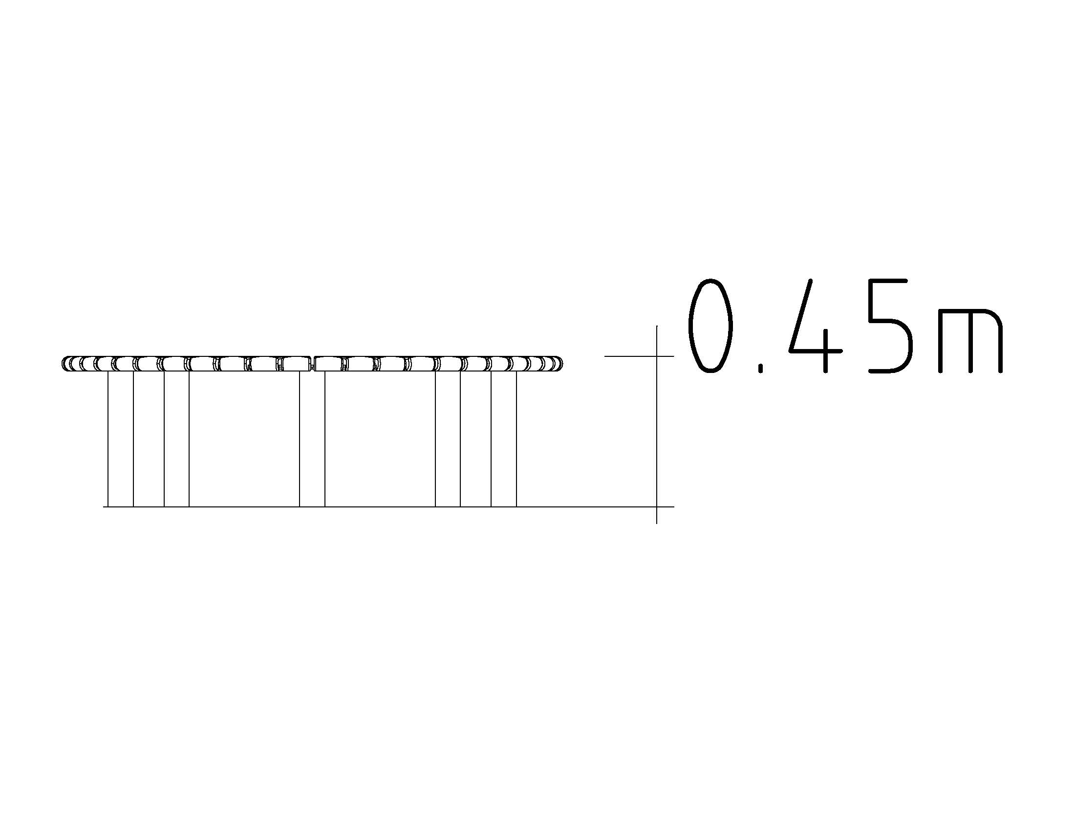 Bench Curved 360° Sofiero Hardwood