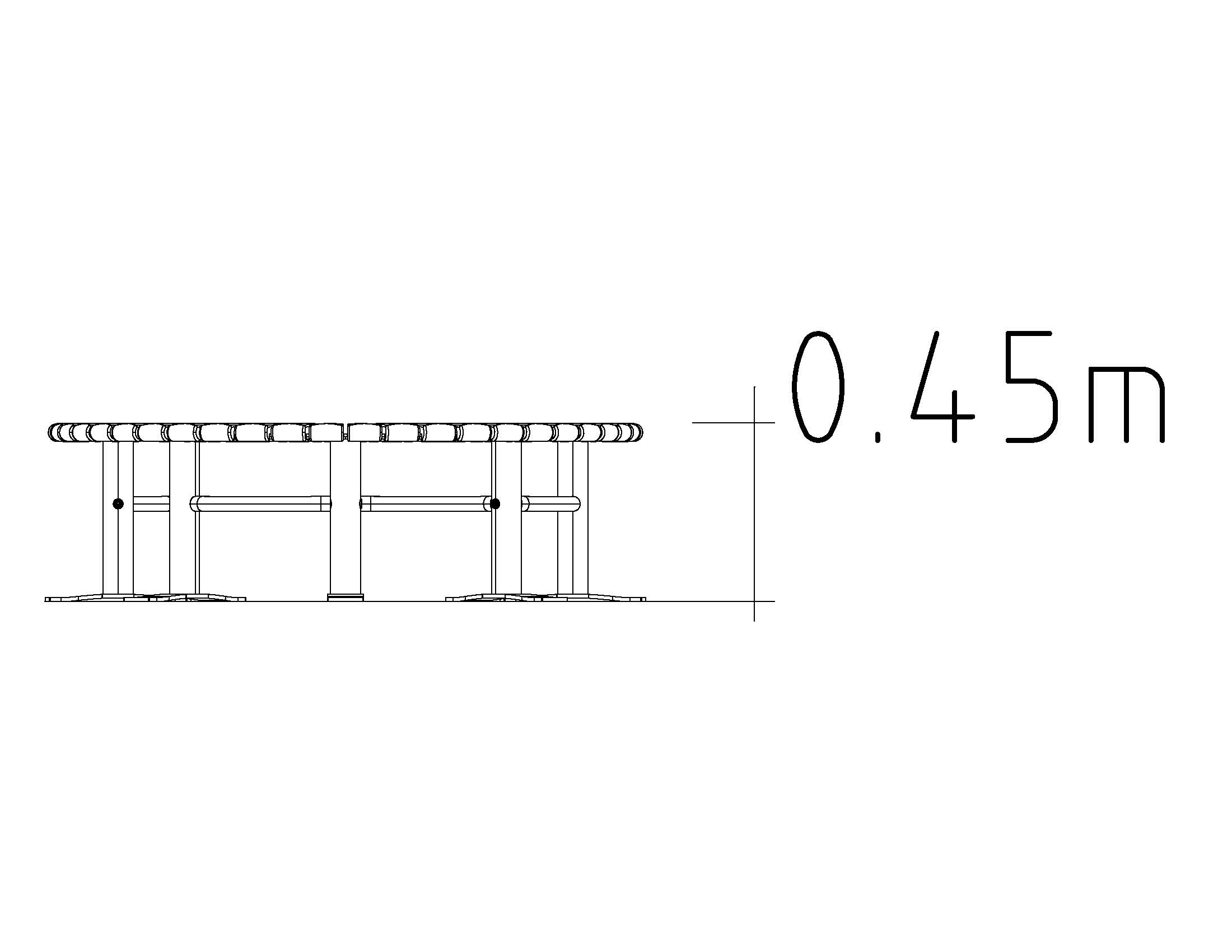 Bench Curved 360° Sofiero Hardwood