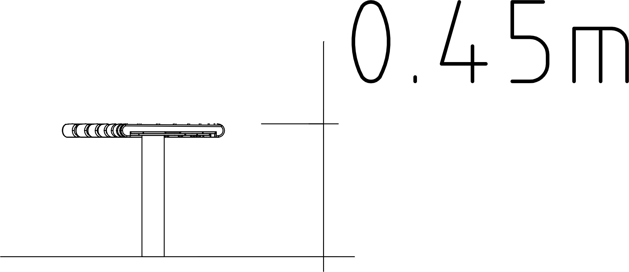 Stool Module 45° Ø1400 Sofiero