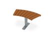 Curved Bench 45° Sofiero Hardwood