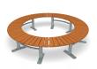 Bench Curved 360° Sofiero Hardwood
