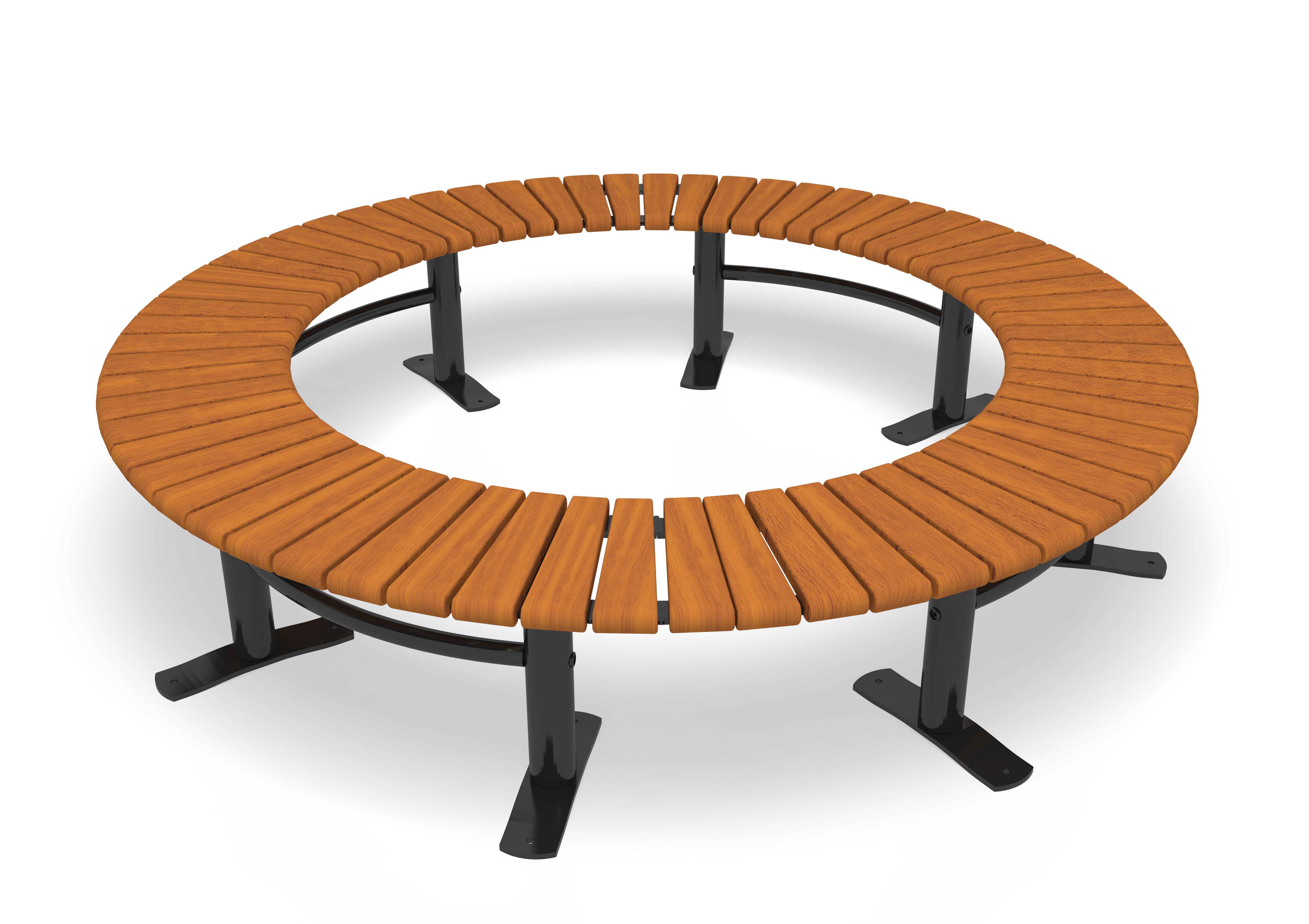 Bench Curved 360° Sofiero Hardwood