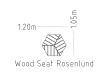 Wood Seat Rosenlund Hardwood
