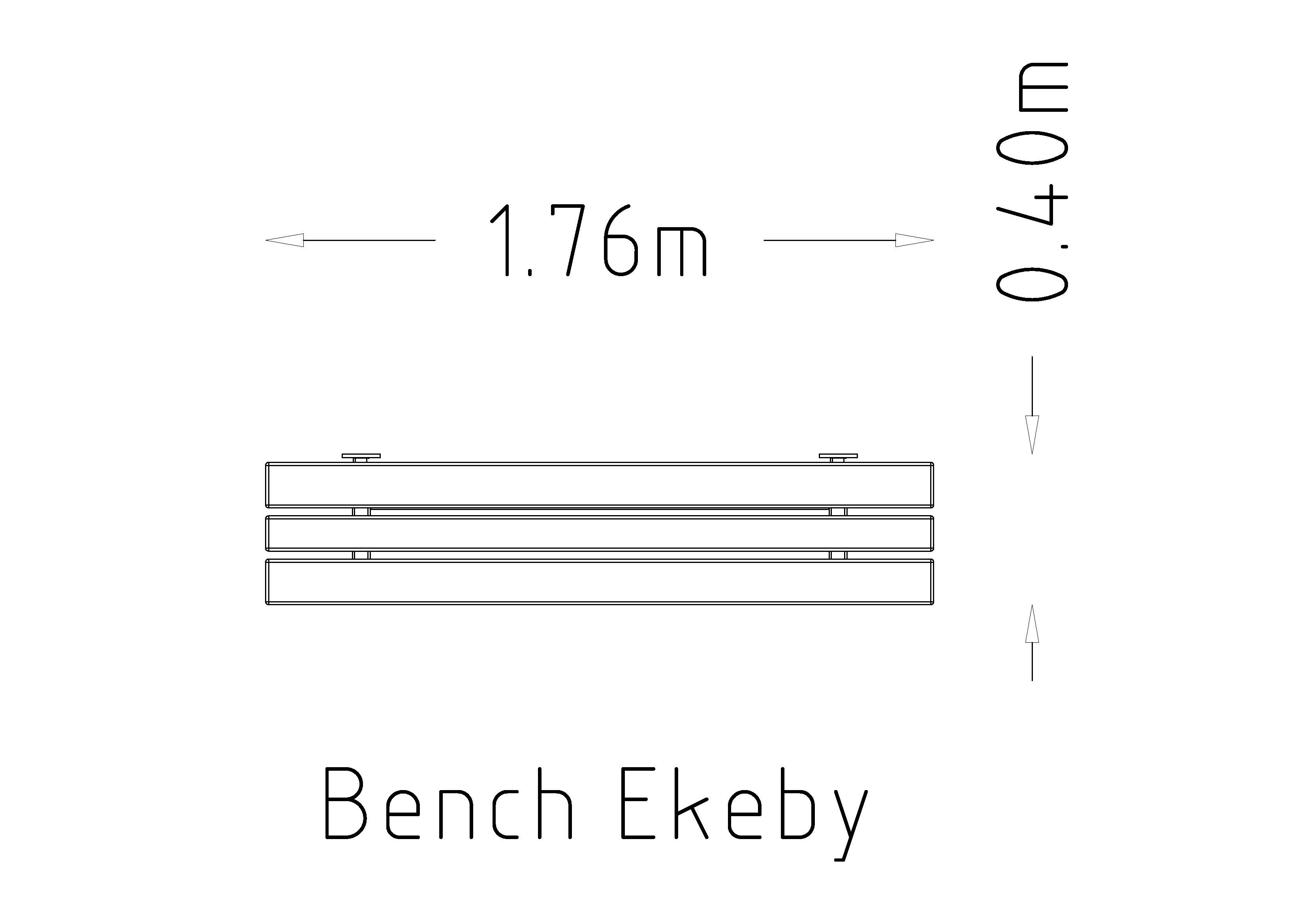 Park Bench Ekeby Wall Mounted