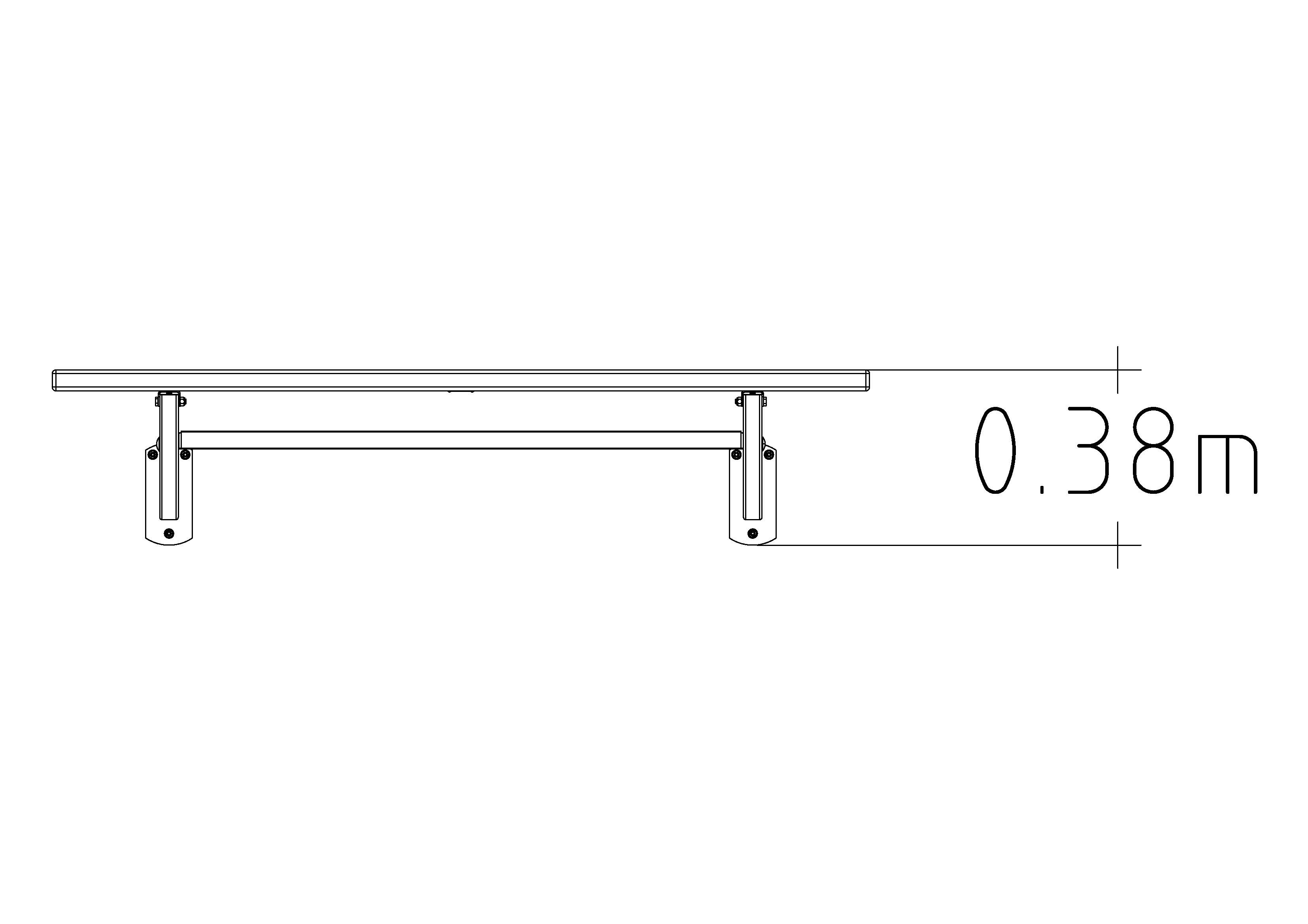 Bench Ekeby Wall Mounted